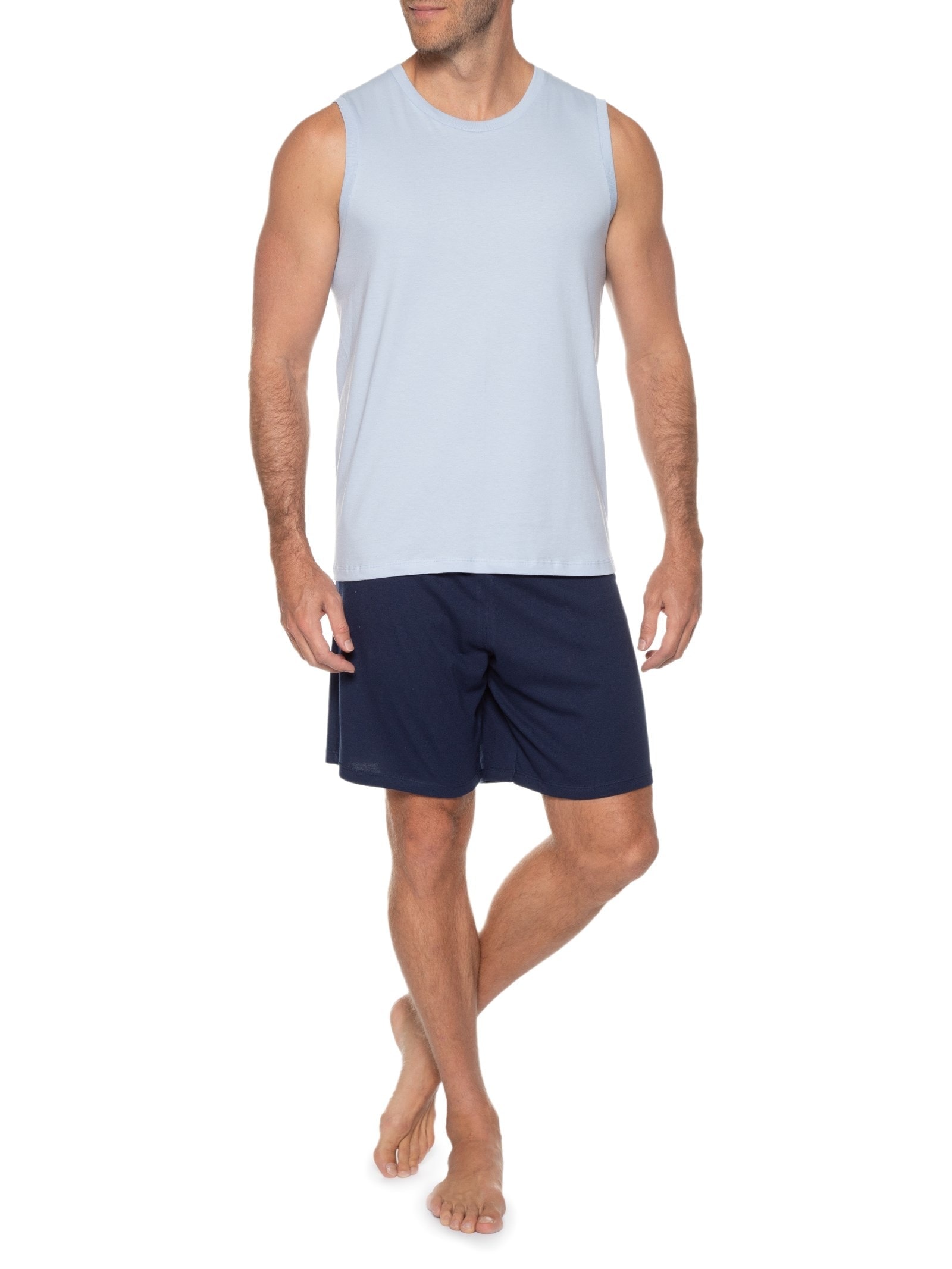 Pijama Masculino Sem Manga Azul Hering Intimates