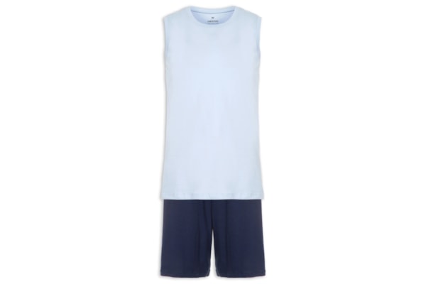Pijama Masculino Sem Manga - Azul