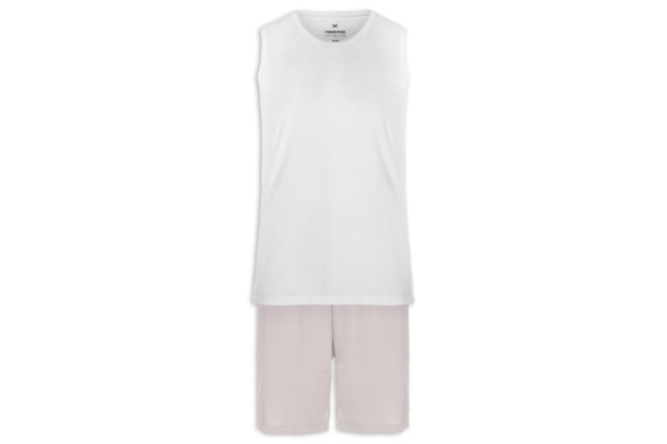 Pijama Masculino Sem Manga - Branco
