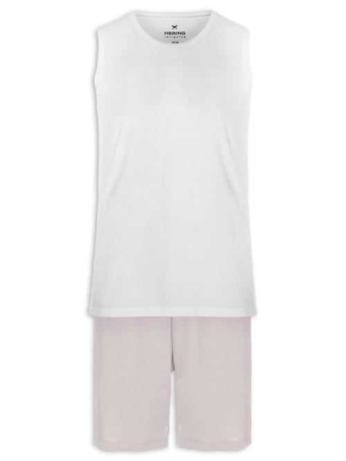 Pijama Masculino Sem Manga – Branco