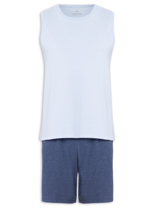 Pijama Masculino Sem Mangas – Azul