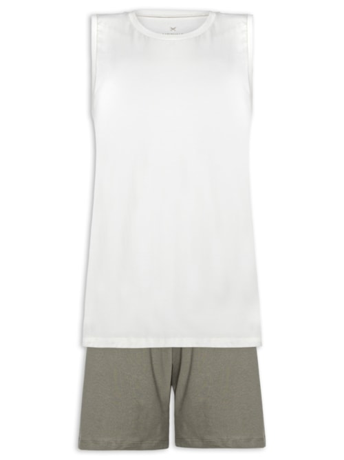 Pijama Masculino Sem Mangas – Verde