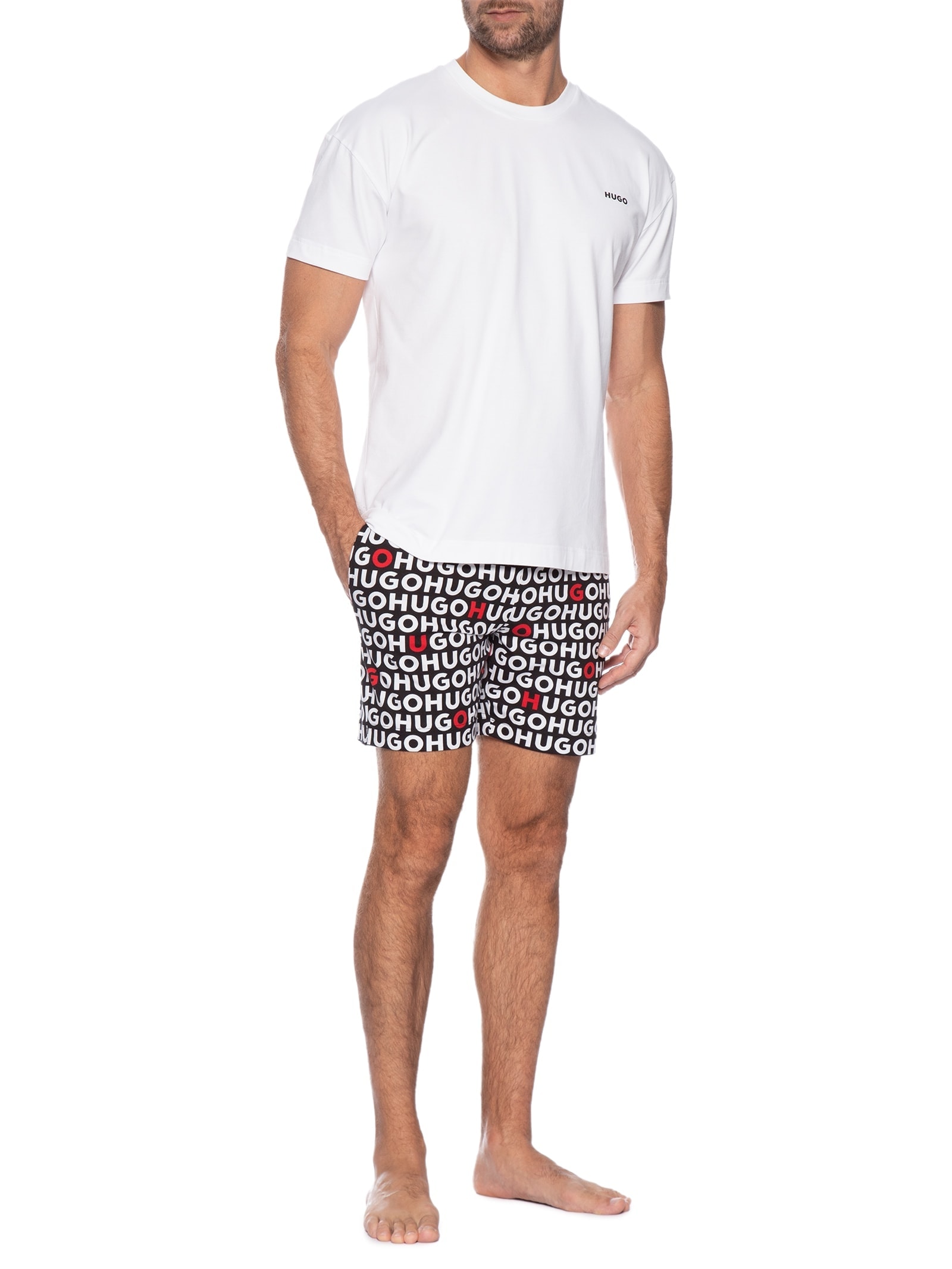 Pijama Masculino Tortuga Short Set Preto Hugo