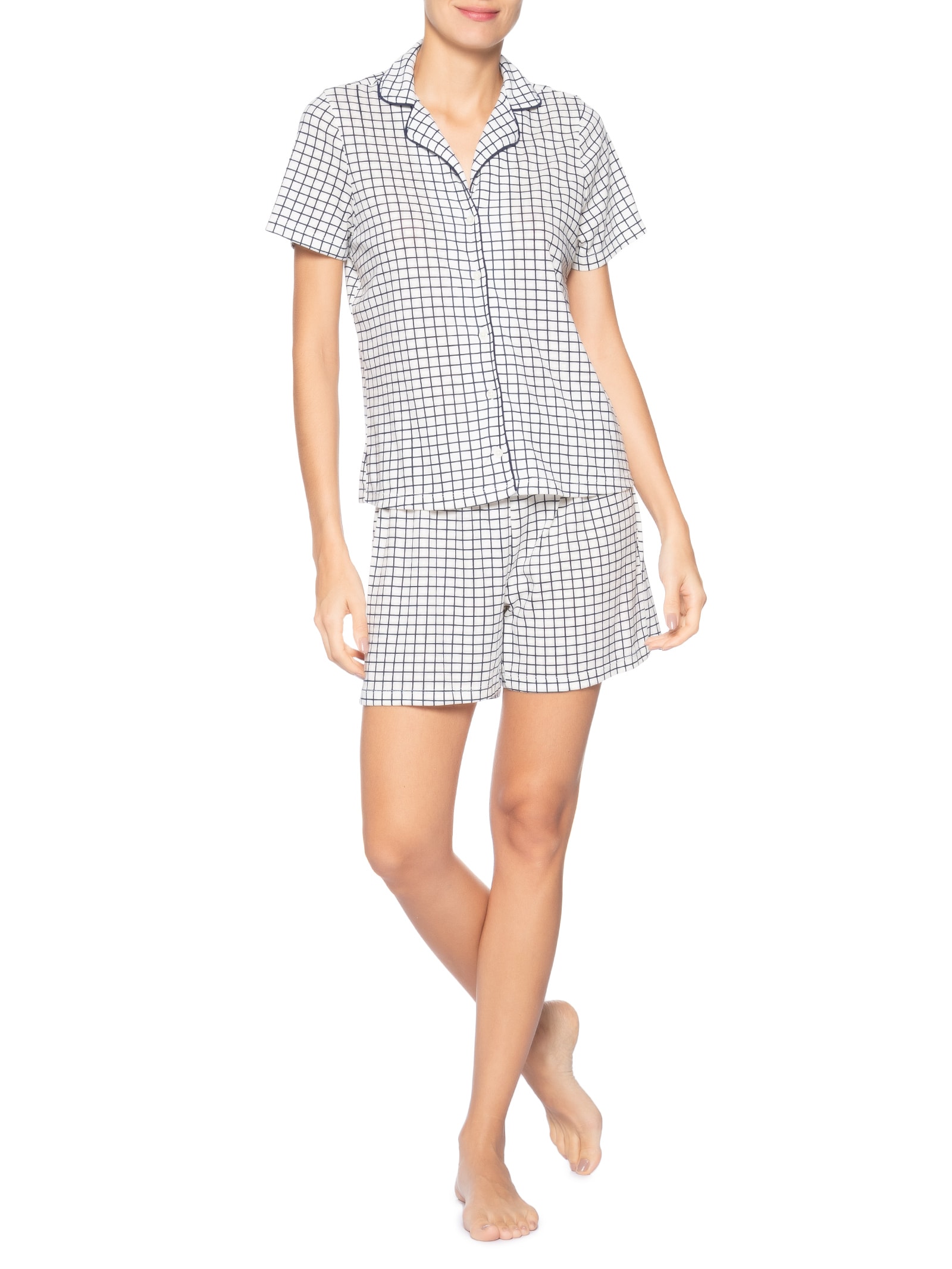 Pijama Mm Feminino Azul Hering Intimates