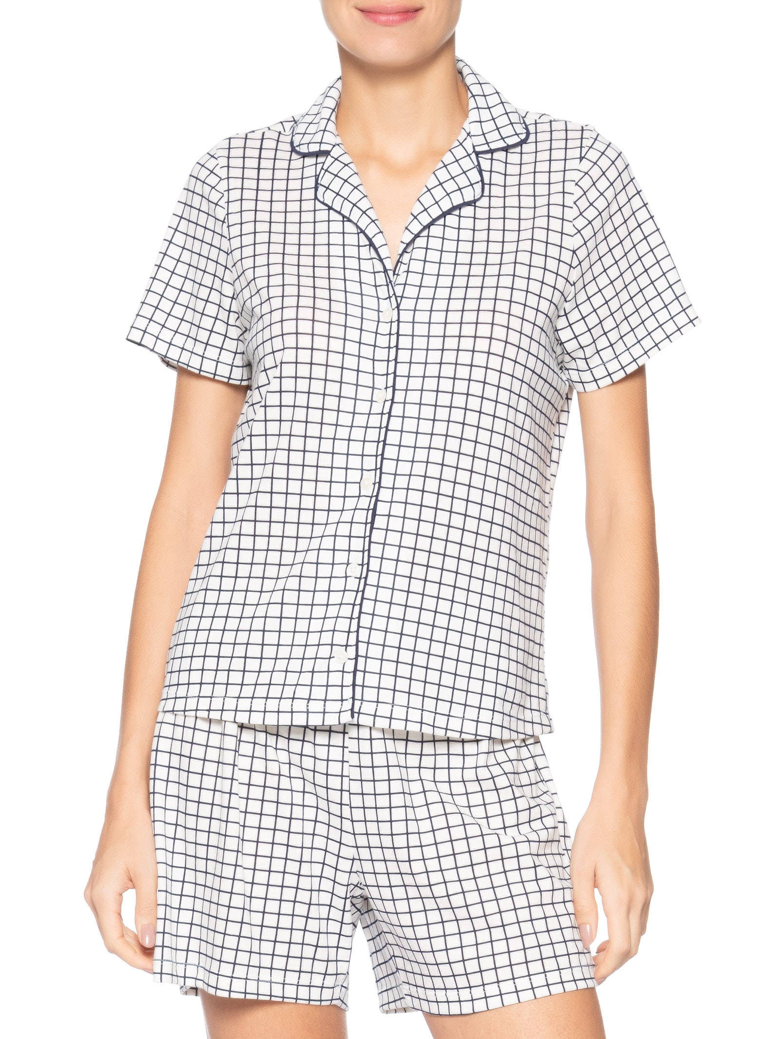 Pijama Mm Feminino Azul Hering Intimates