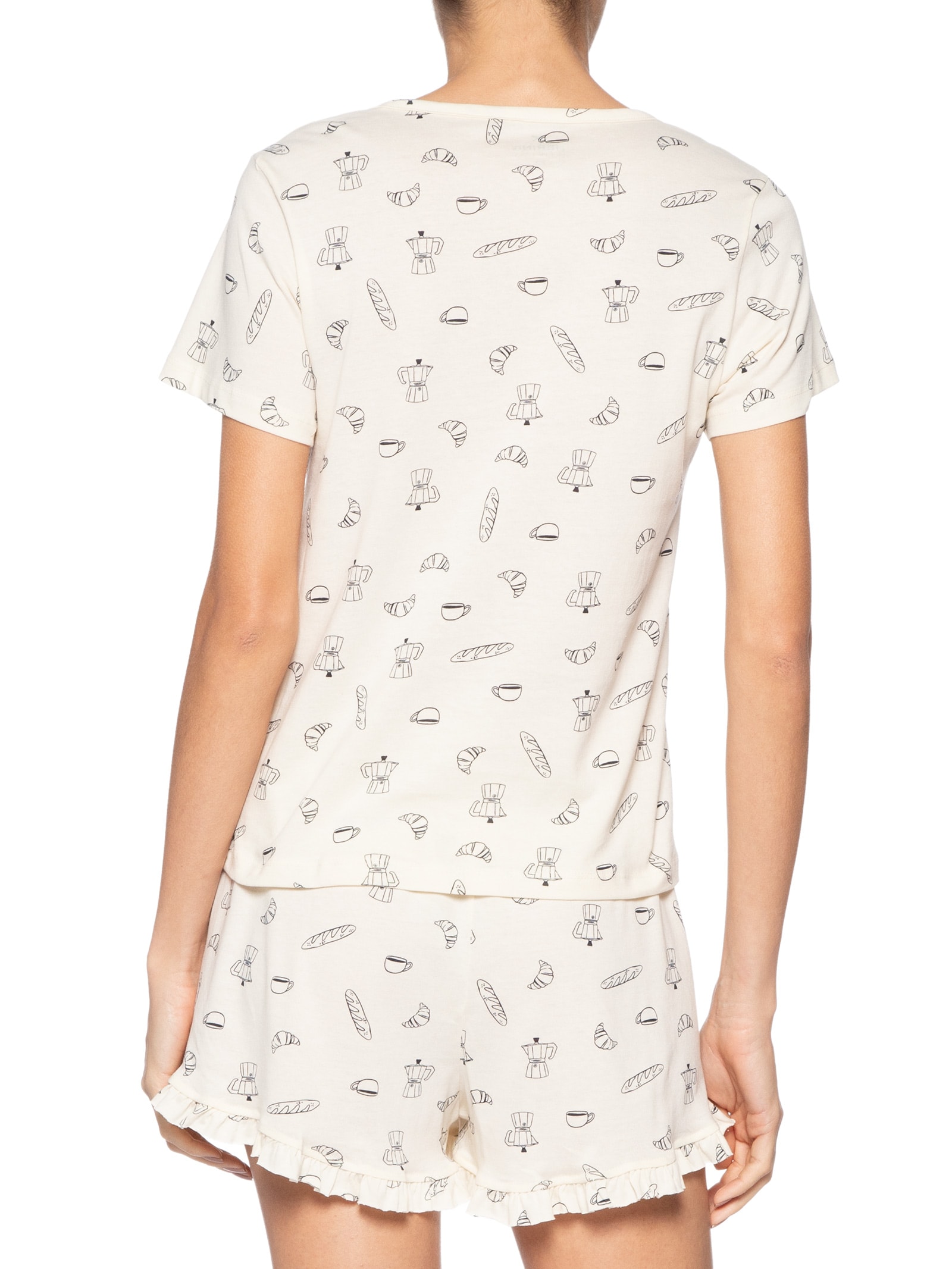 Pijama MM Feminino Bege Hering Intimates