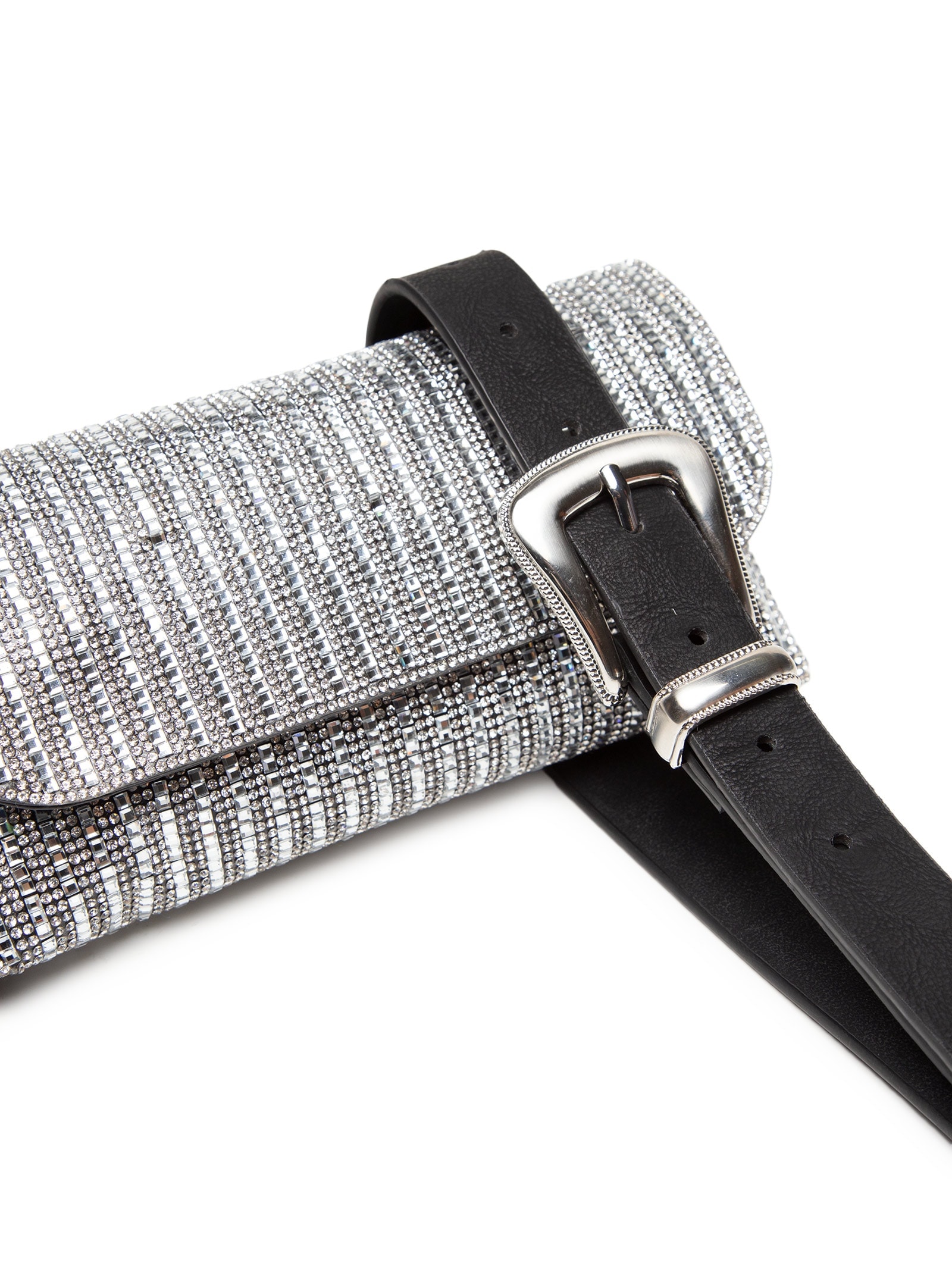 Pochete Feminina Com Strass 4 em 1 Prateado  Market 33