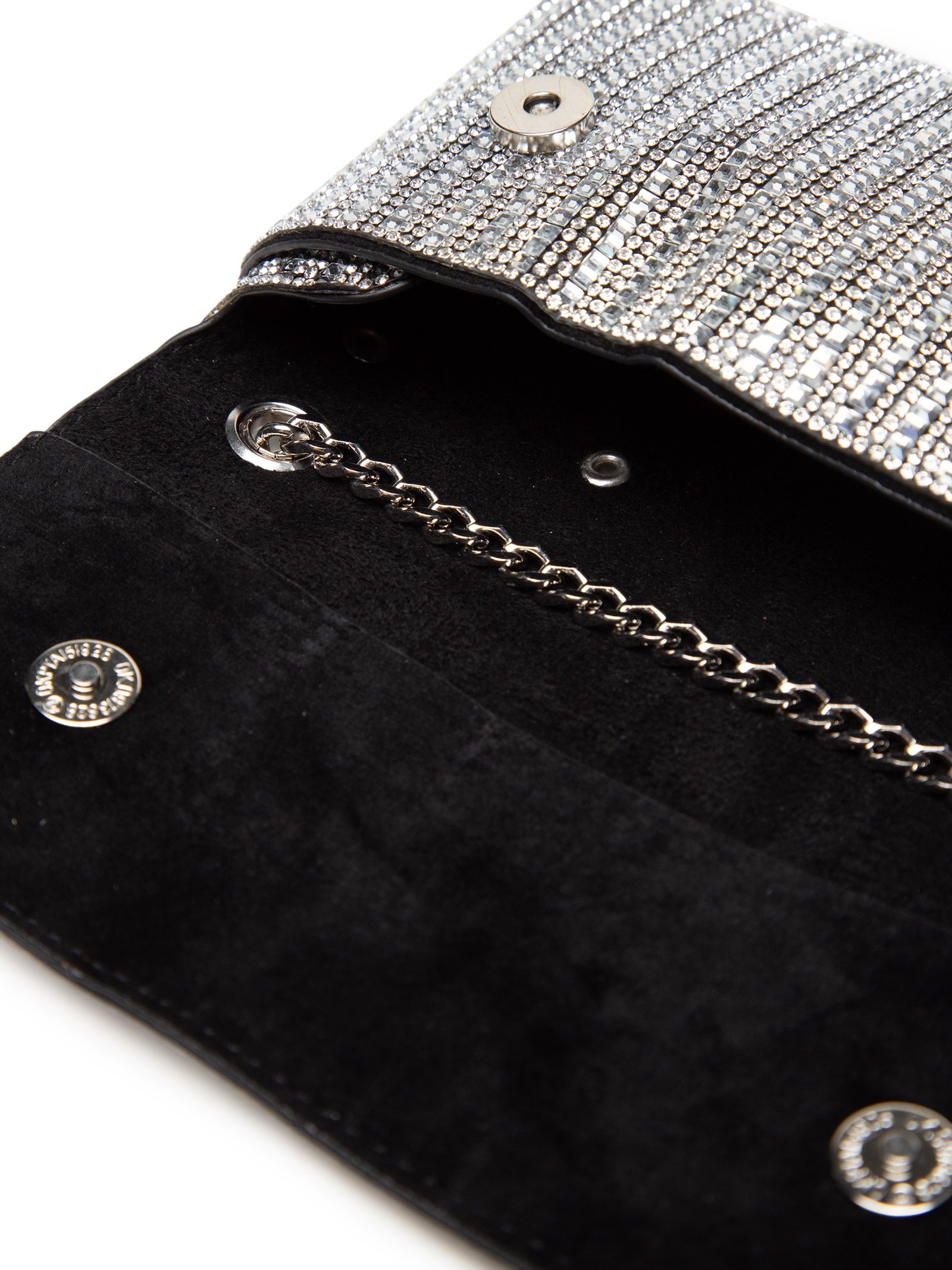 Pochete Feminina Com Strass 4 em 1 Prateado  Market 33