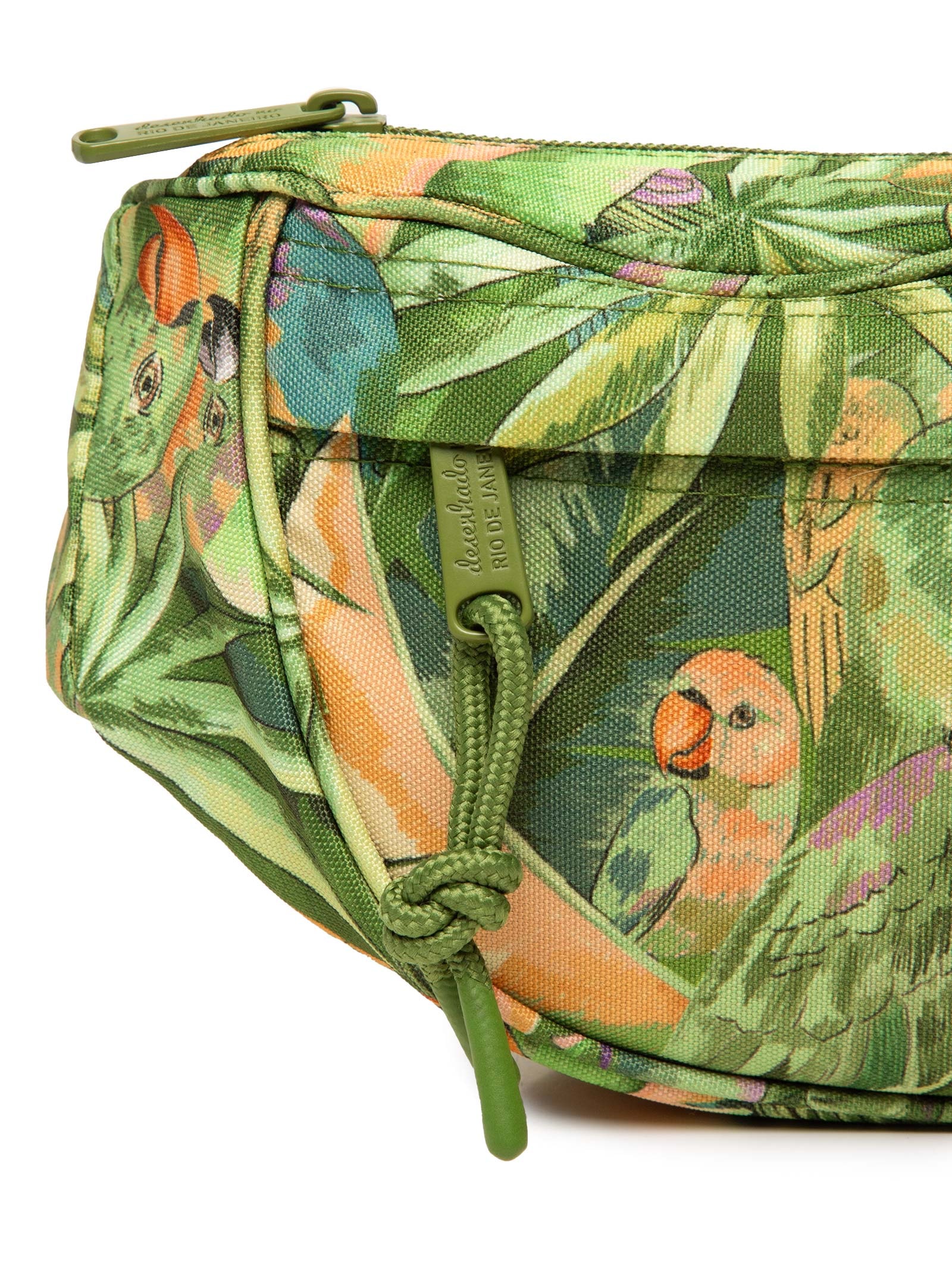 Pochete Feminina Dengo Floresta De Passarinho Verde Farm Etc