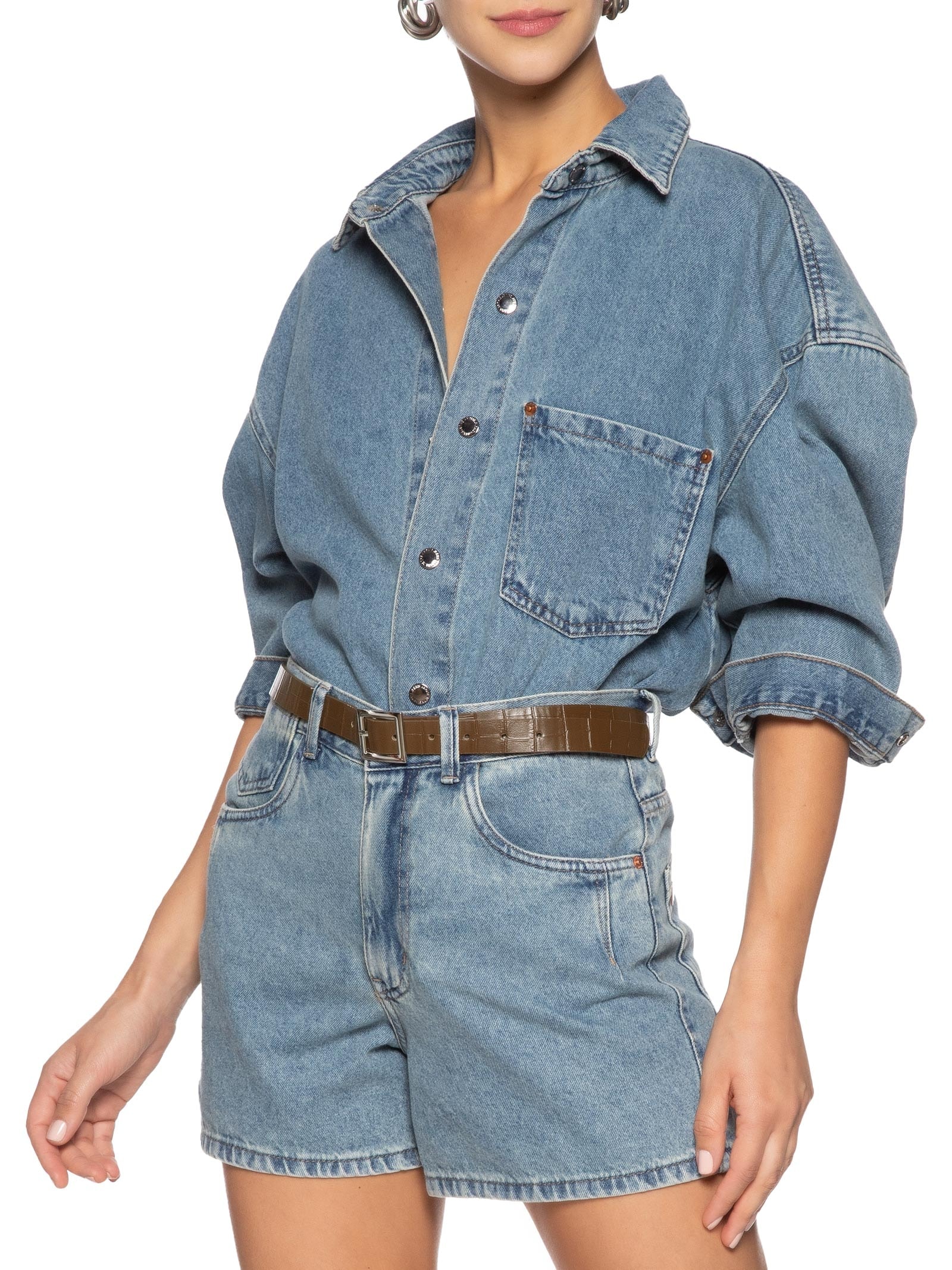 Pochete Feminina Texturizada Marrom Market 33