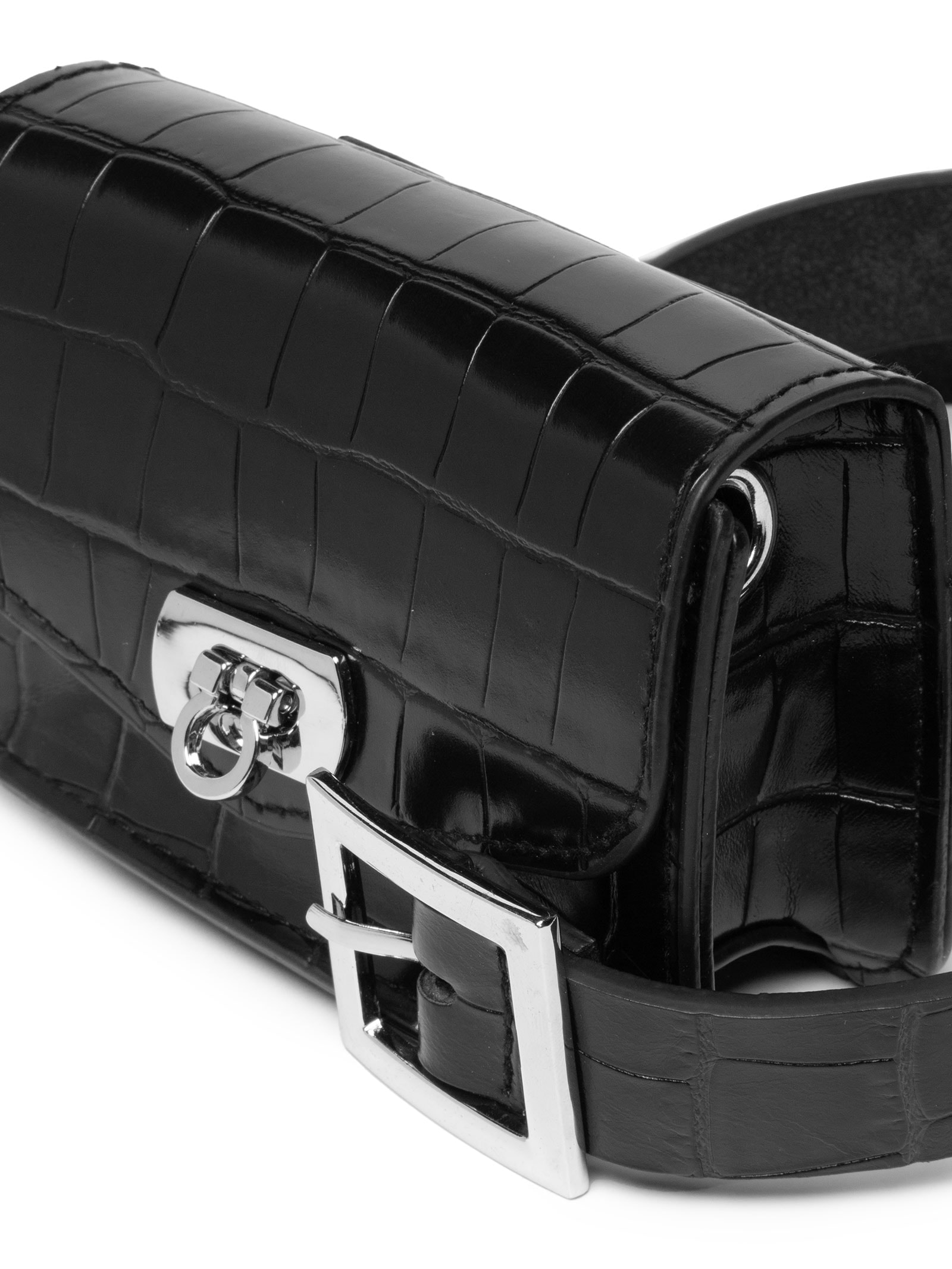 Pochete Feminina Texturizada Preto Market 33