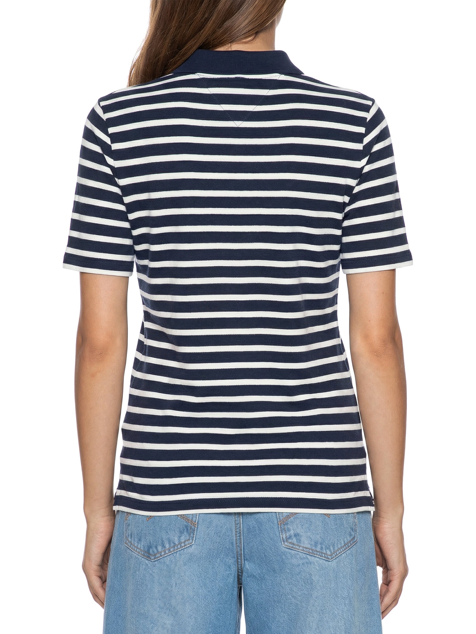 Pólo Feminina 1985 Regular Pique SS Azul Tommy Hilfiger