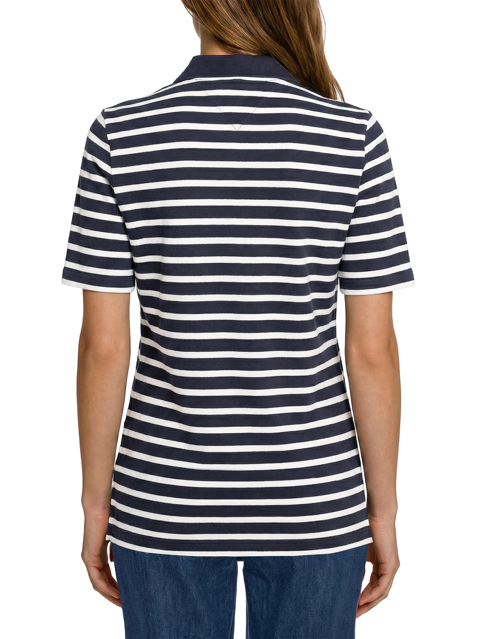 Pólo Feminina 1985 Regular Pique SS Azul Tommy Hilfiger