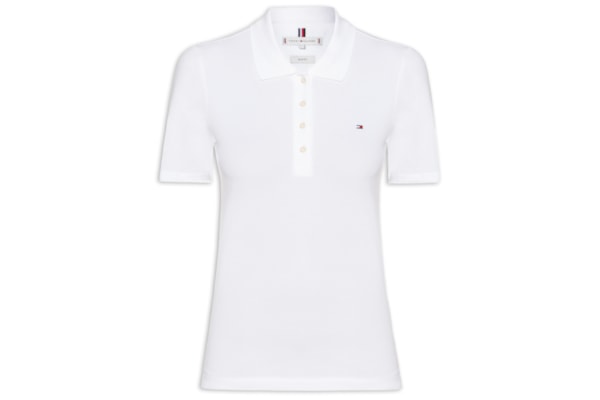 Polo Feminina 1985 Slim Piquet SS - Branco