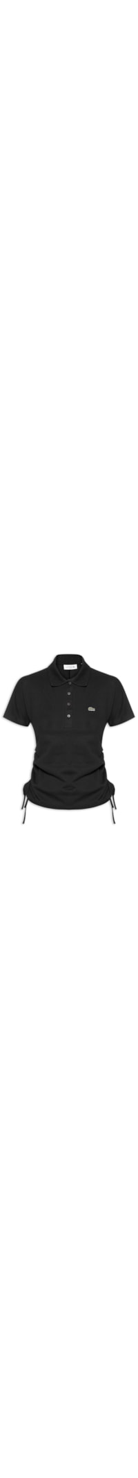 Polo Feminina Adjustable Piquet Corte Ajustado - Preto