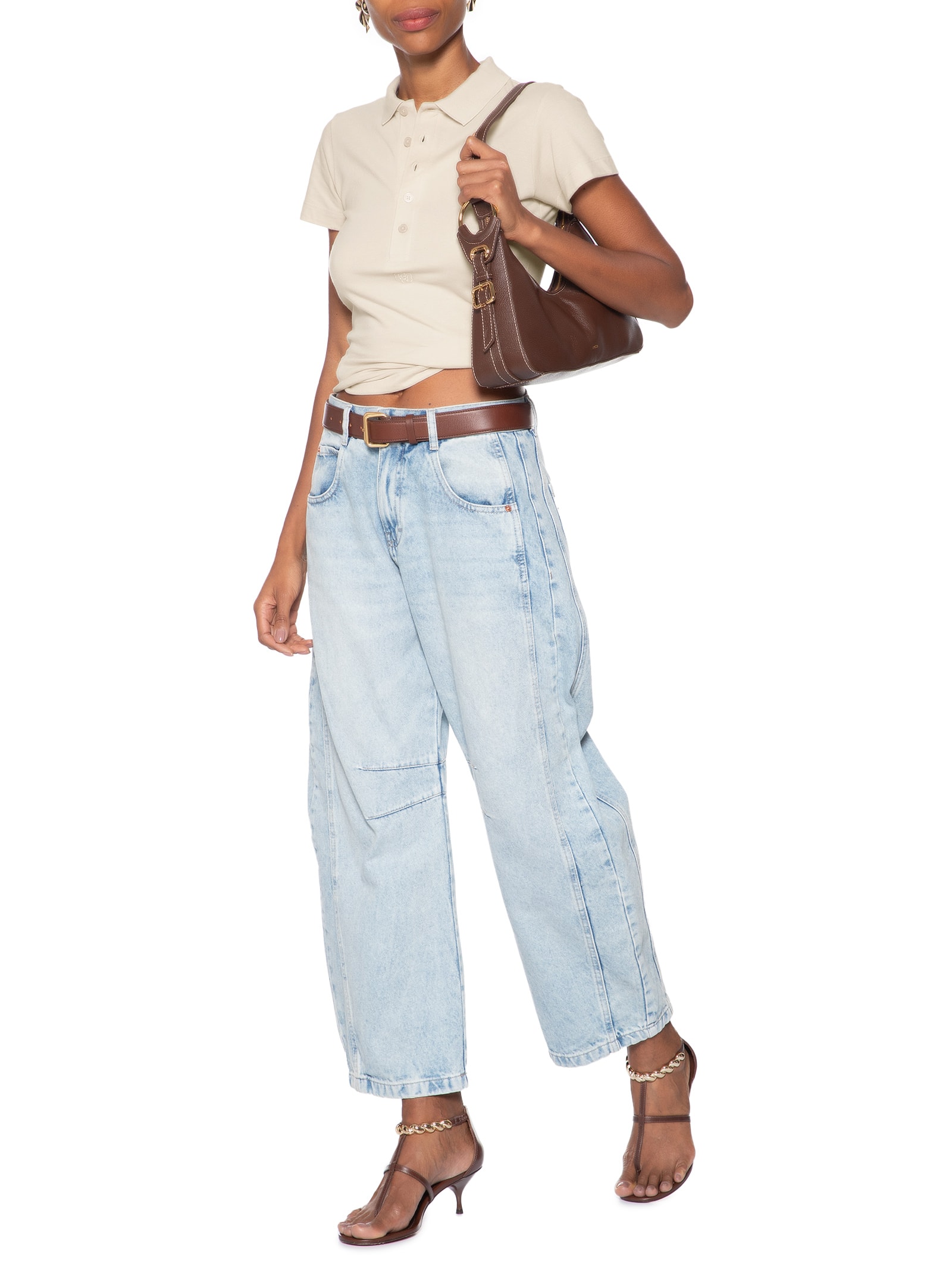 Polo Feminina Bege Colcci