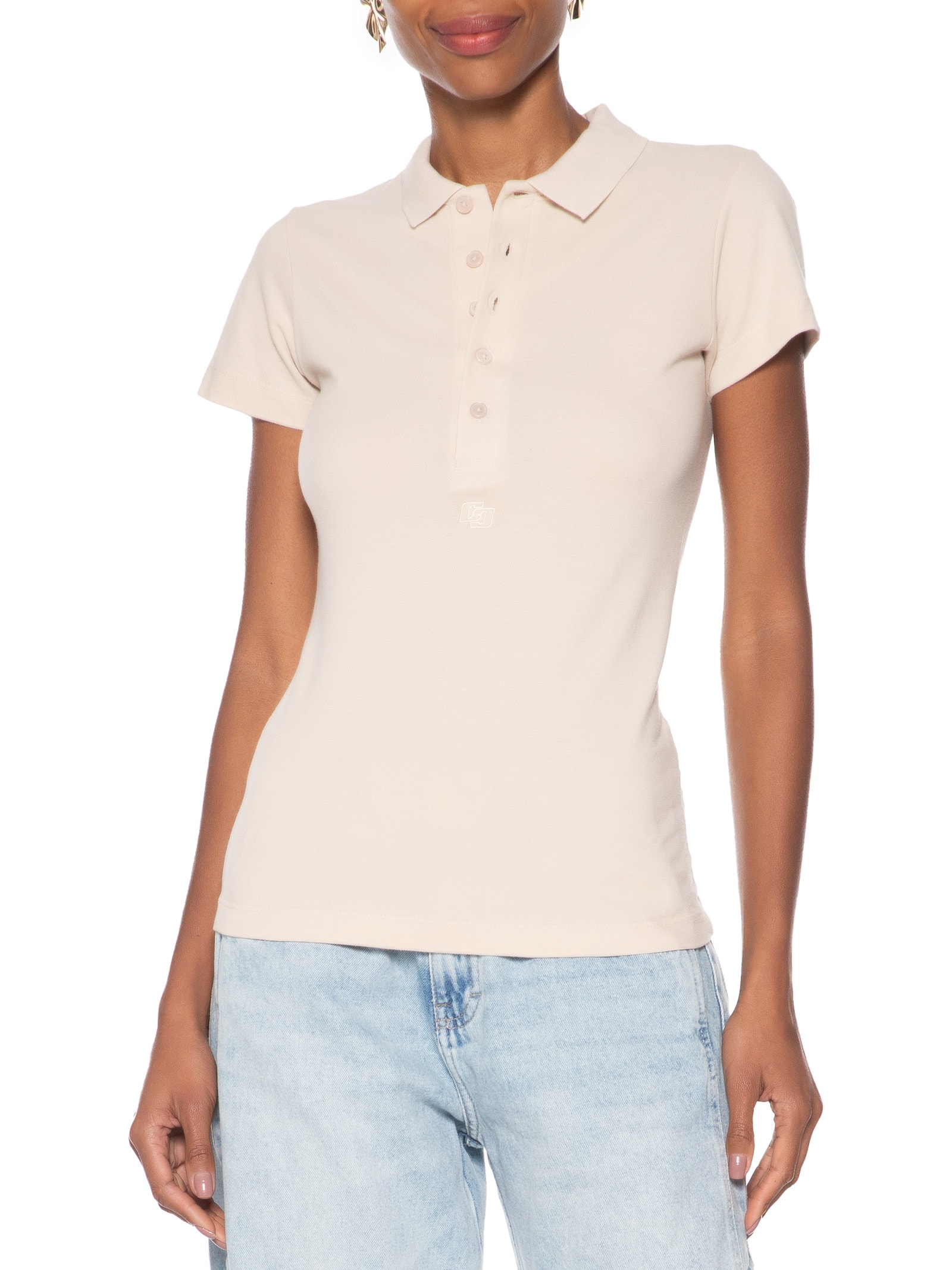 Polo Feminina Bege Colcci