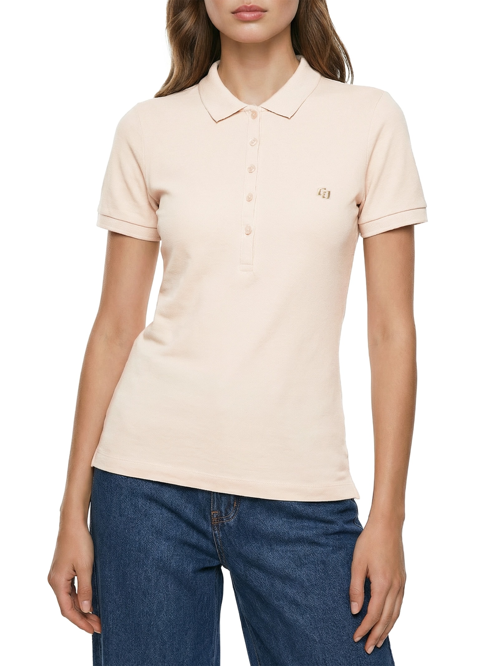 Polo Feminina Bege Colcci