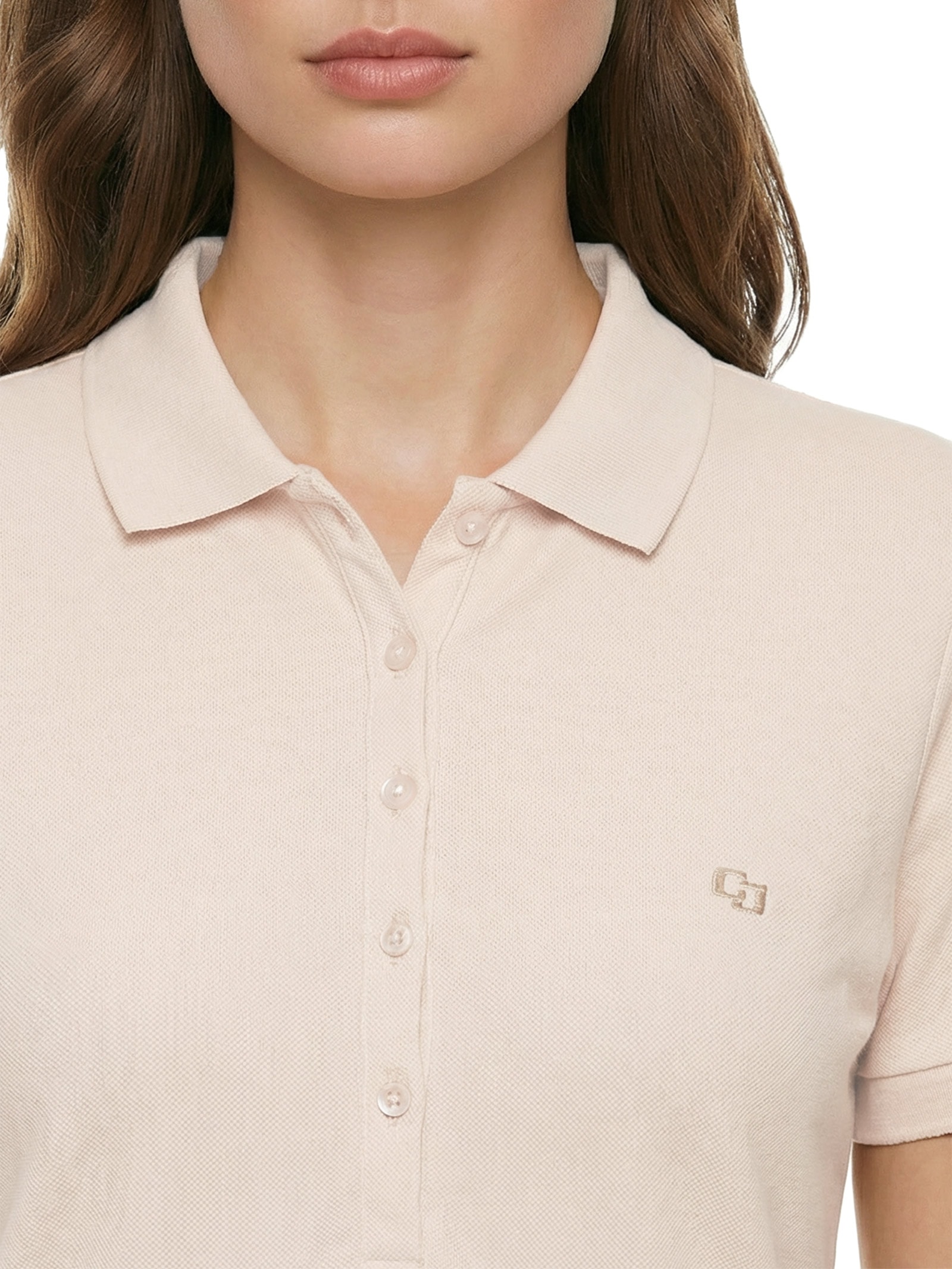 Polo Feminina Bege Colcci