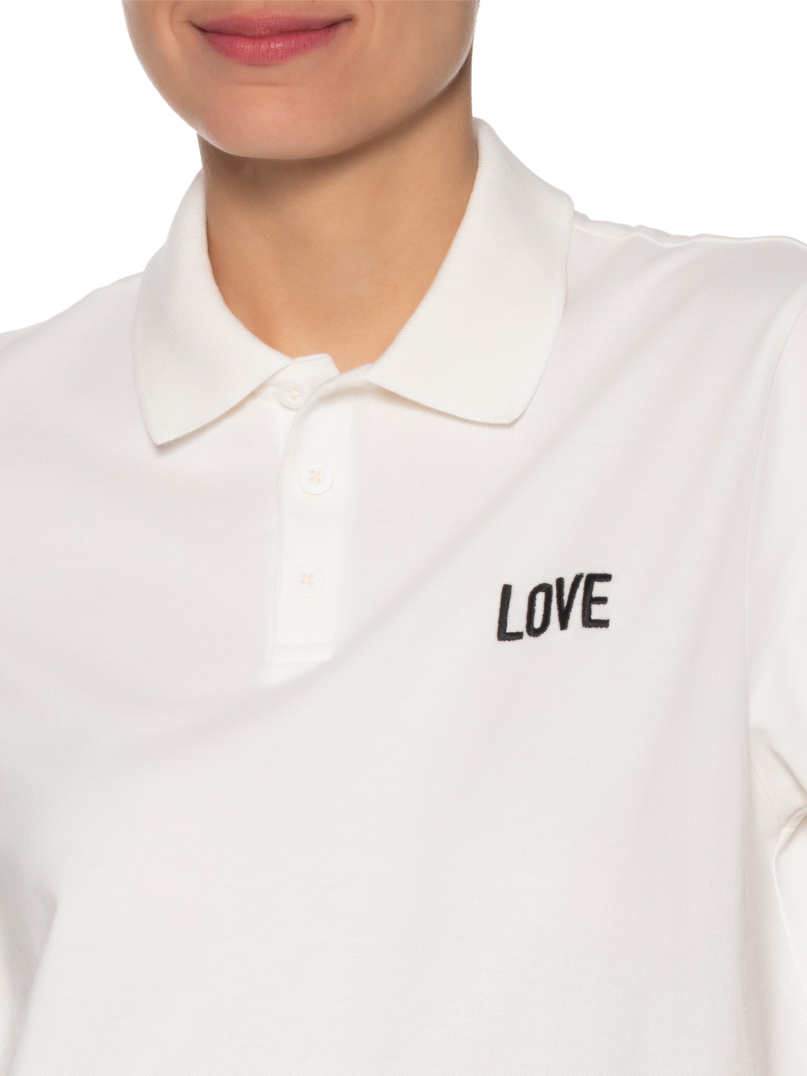 Polo Feminina Bordado Branco Dress To