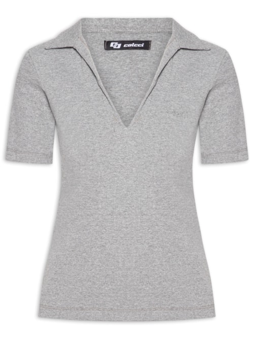 Polo Feminina Canelada - Cinza