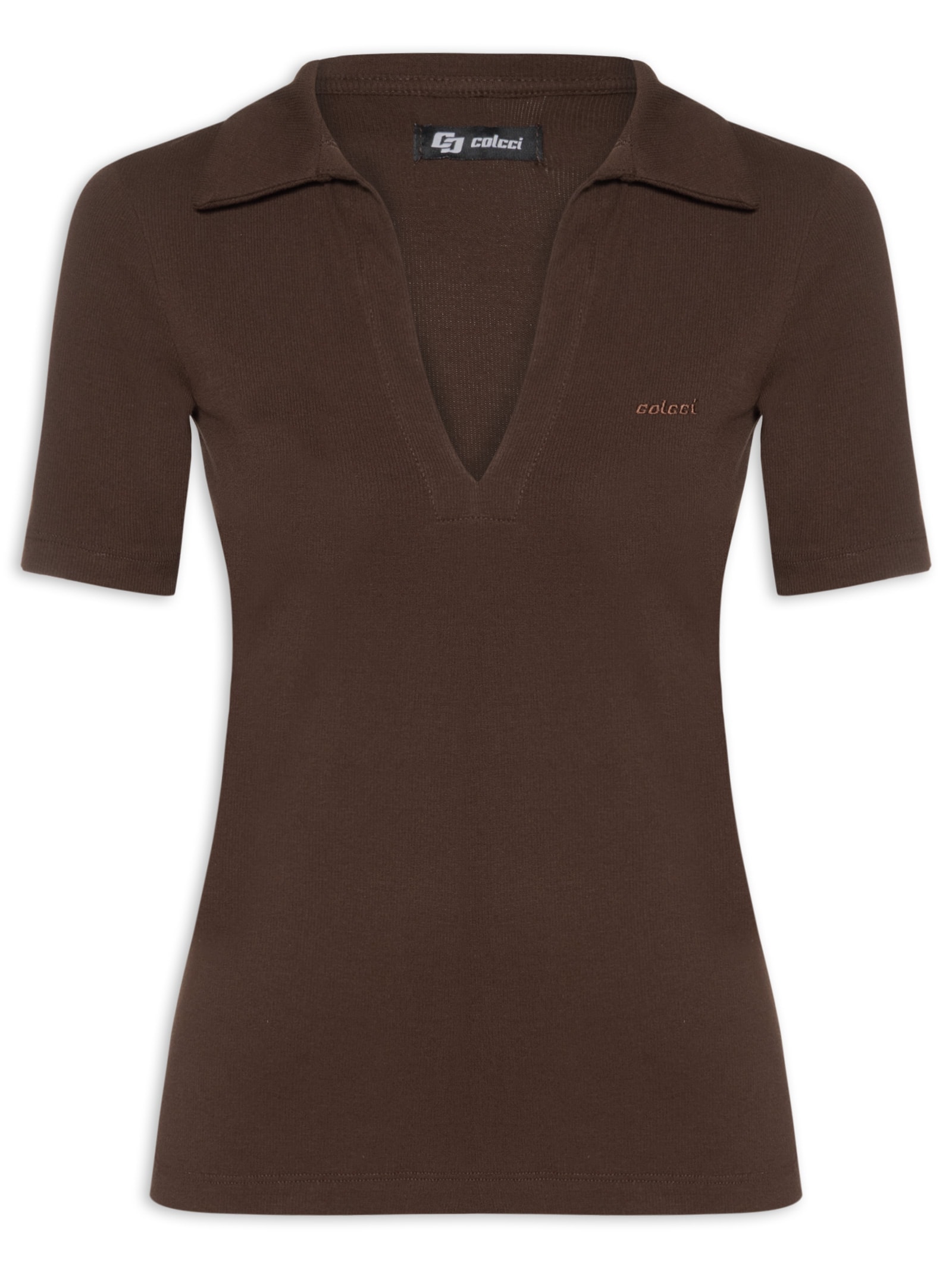 Polo Feminina Canelada Marrom Colcci