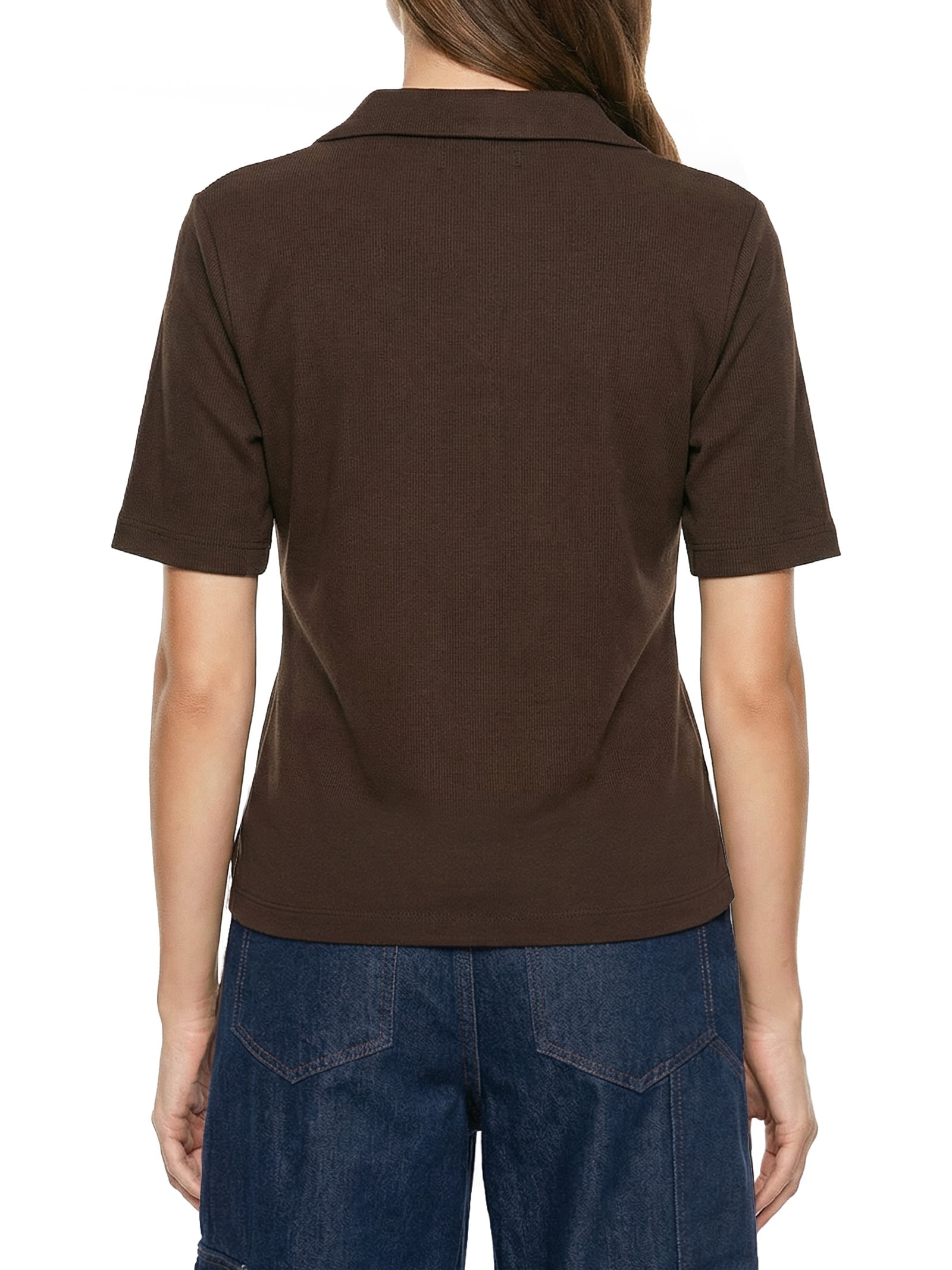 Polo Feminina Canelada Marrom Colcci