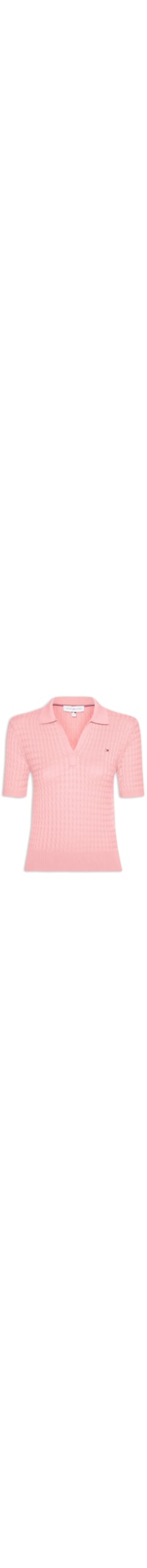 Polo Feminina Co Cable Fine GG Slm - Rosa