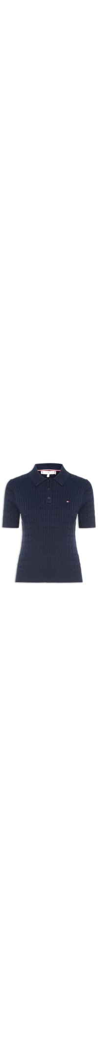 Polo Feminina Co Cable S/S NK - Azul