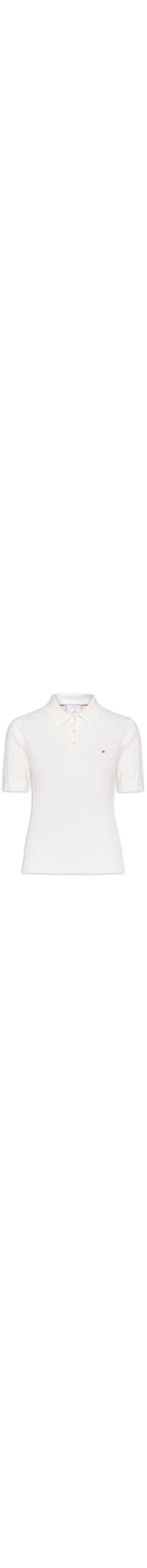 Polo Feminina Co Cable S/S NK - Branco