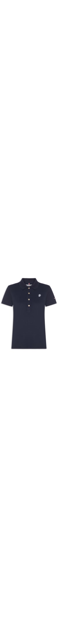 Polo Feminina Co Piquê S/S Script - Azul
