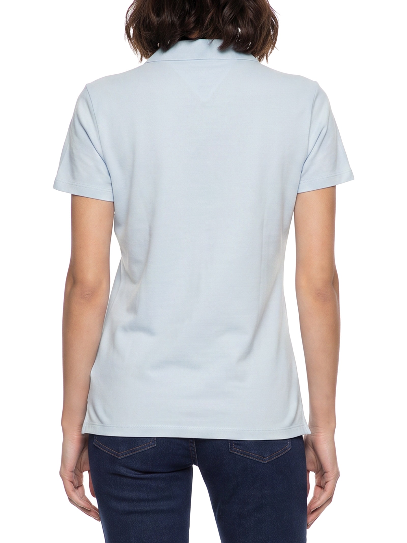 Polo Feminina Cotton Piquê Classic Azul Tommy Hilfiger
