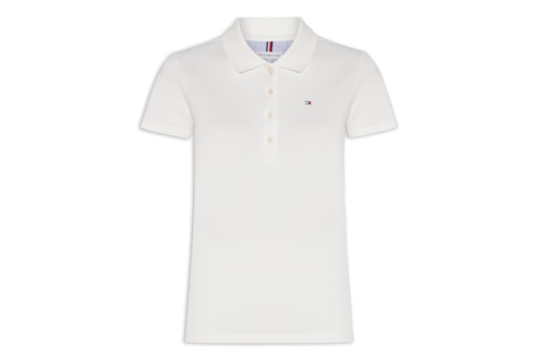 Polo Feminina Cotton Piquê Classic - Branco