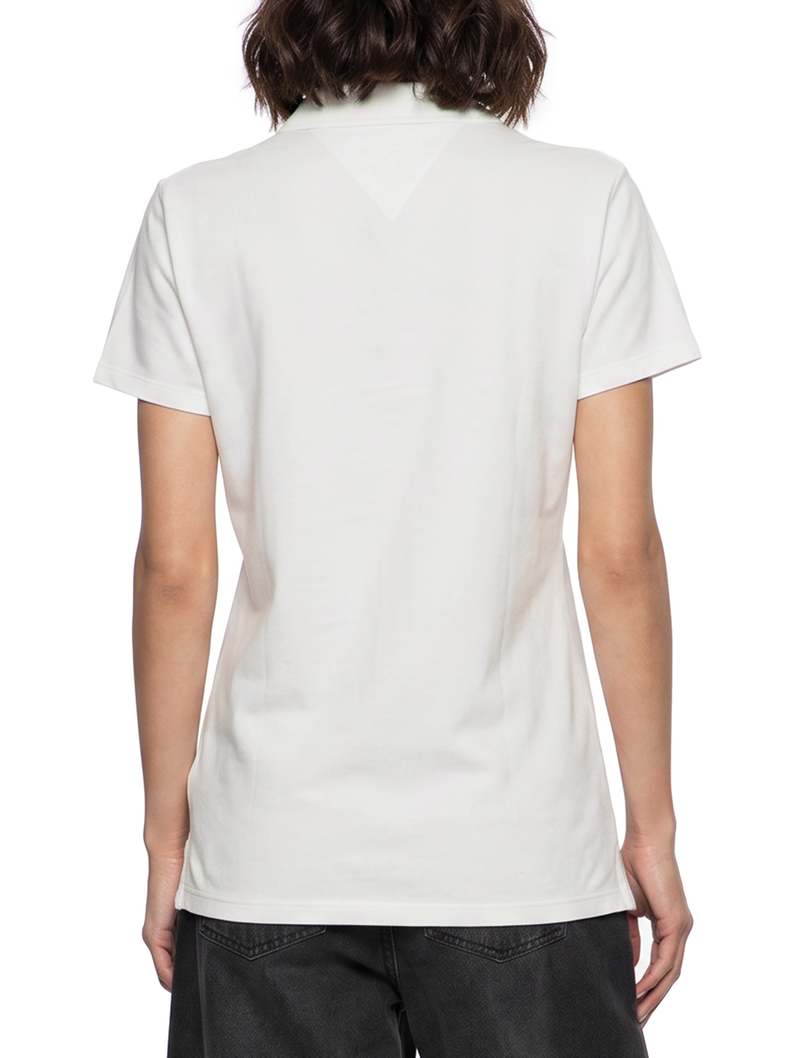 Polo Feminina Cotton Piquê Classic Branco Tommy Hilfiger