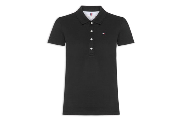 Polo Feminina Cotton Piquê Classic - Preto