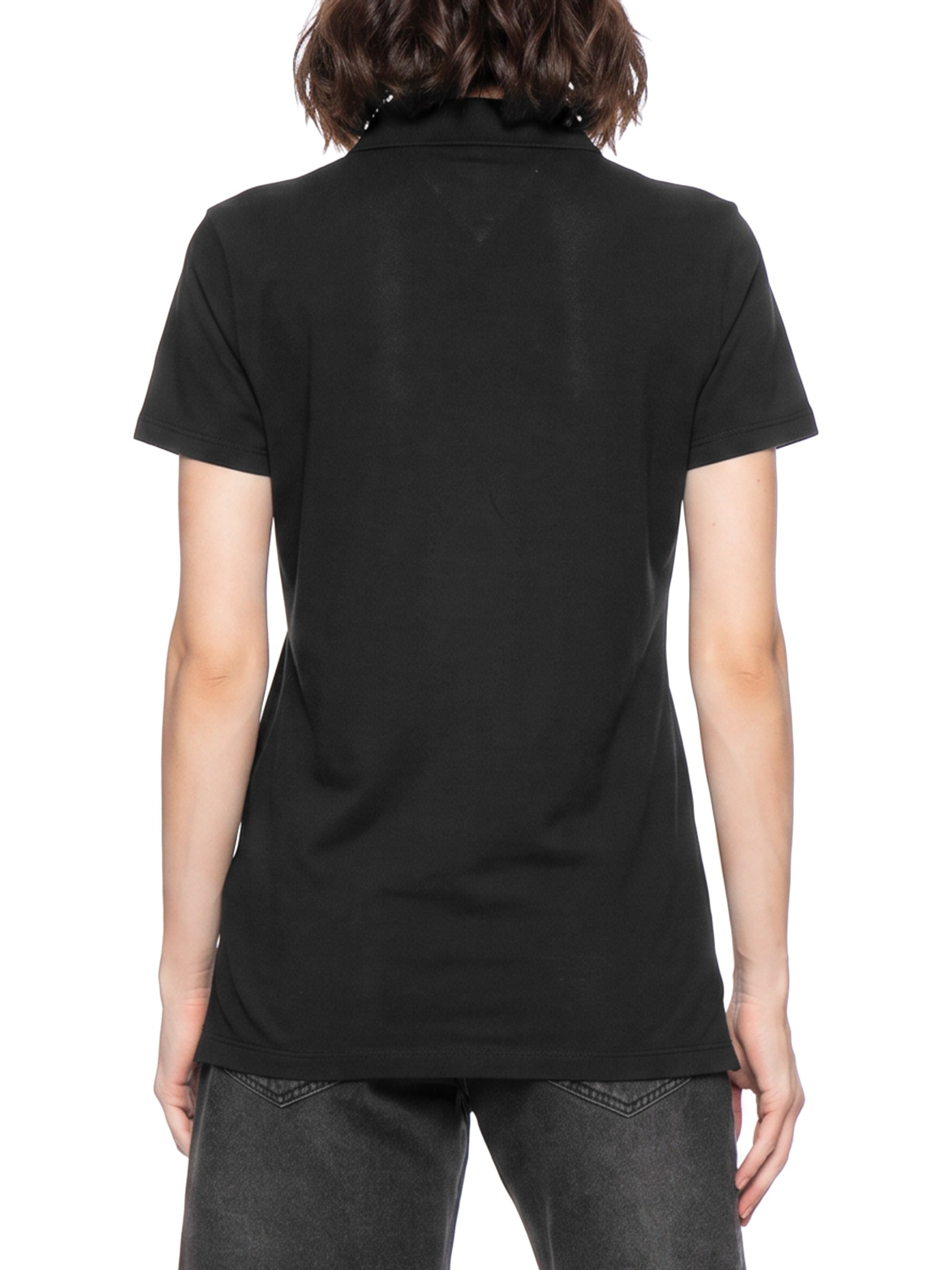Polo Feminina Cotton Piquê Classic Preto Tommy Hilfiger