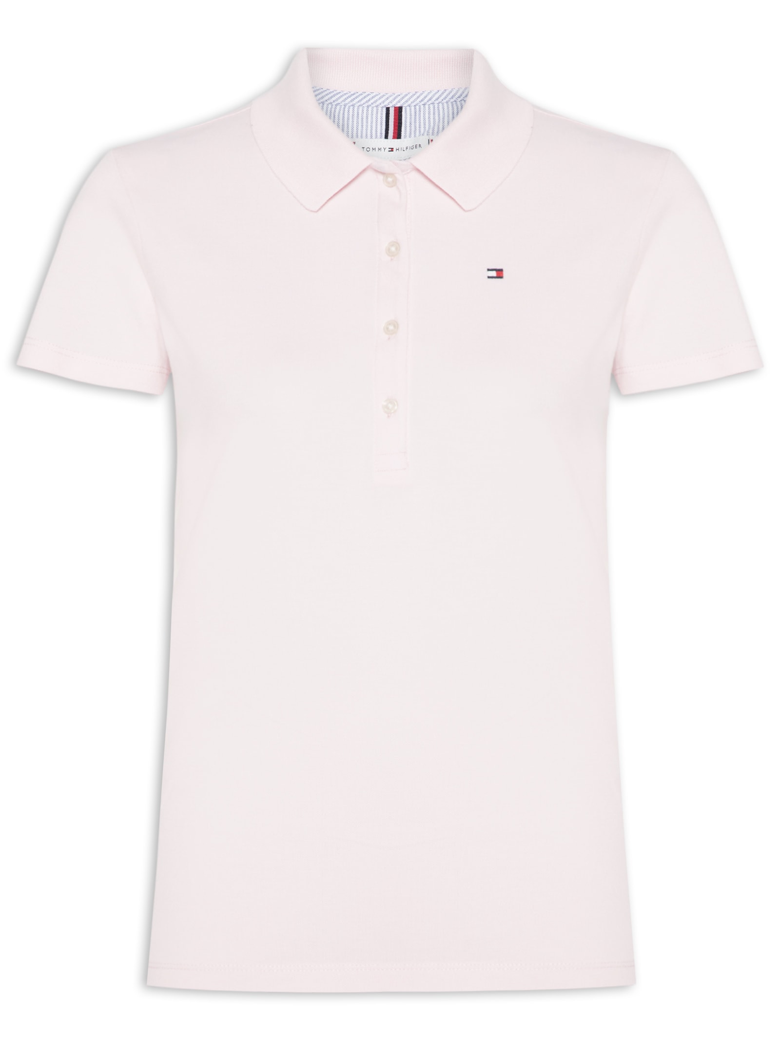 Polo Feminina Cotton Piquê Classic Rosa Tommy Hilfiger