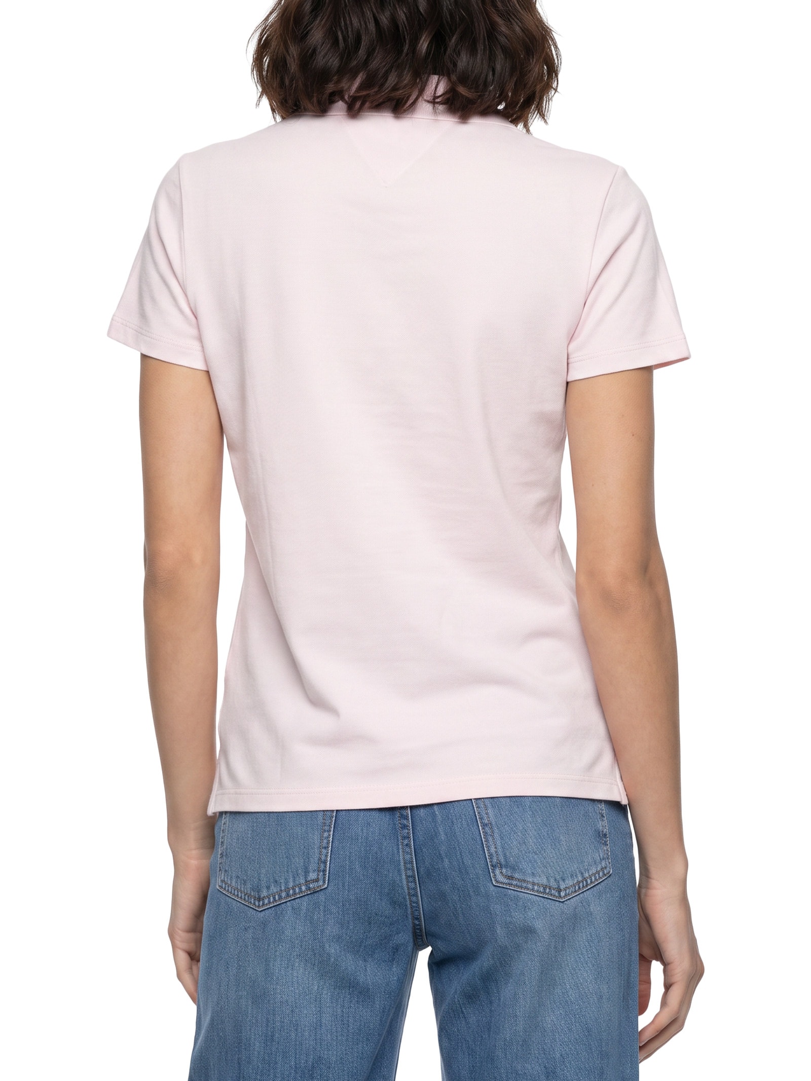 Polo Feminina Cotton Piquê Classic Rosa Tommy Hilfiger