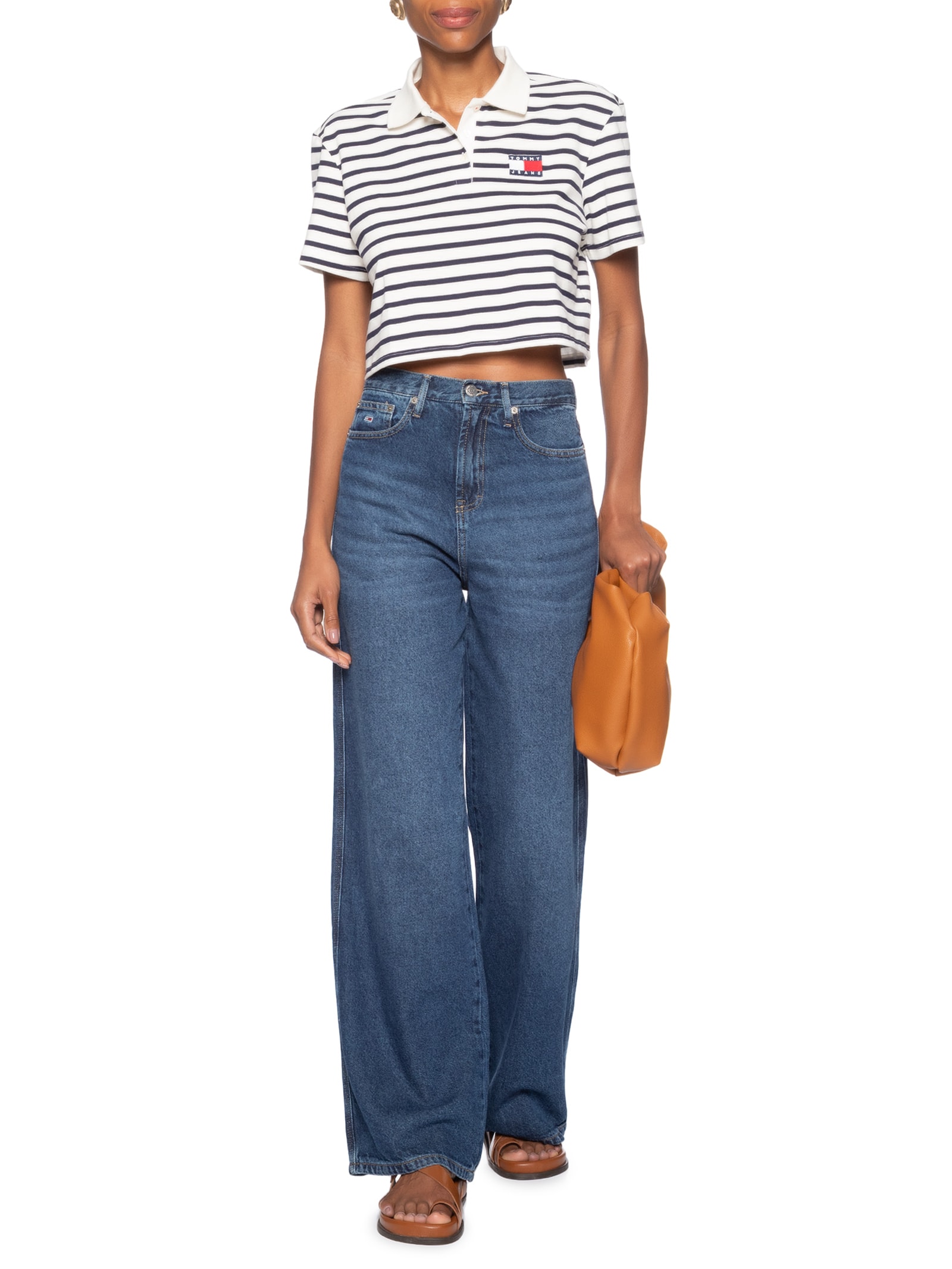 Polo Feminina Crp Badge SS Polo Azul Tommy Jeans