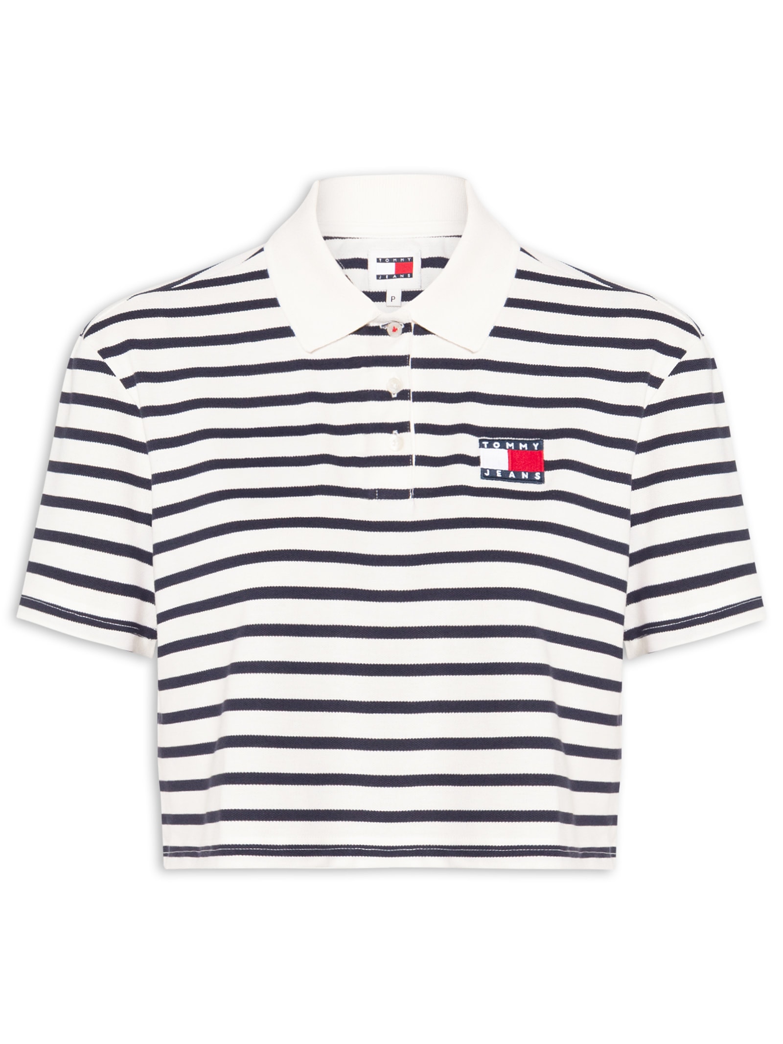 Polo Feminina Crp Badge SS Polo - Azul - Tommy Jeans