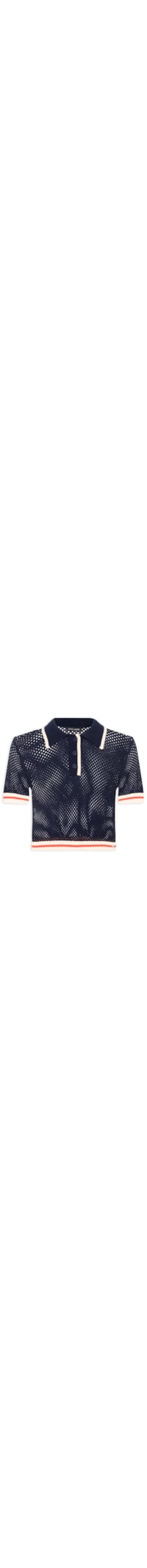 Polo Feminina de Tricot - Azul