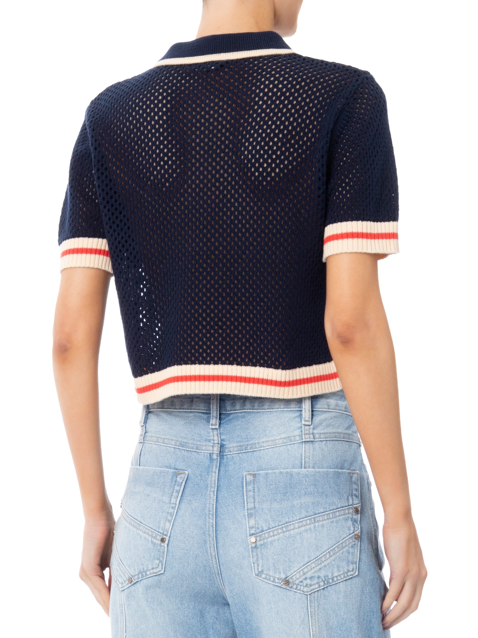 Polo Feminina de Tricot Azul Animale Jeans