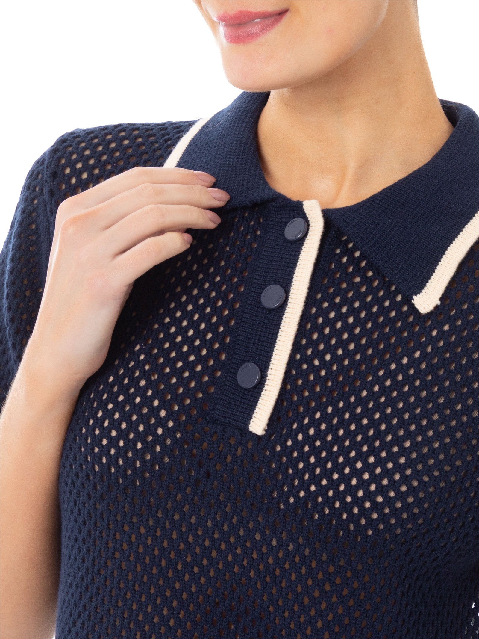 Polo Feminina de Tricot Azul Animale Jeans