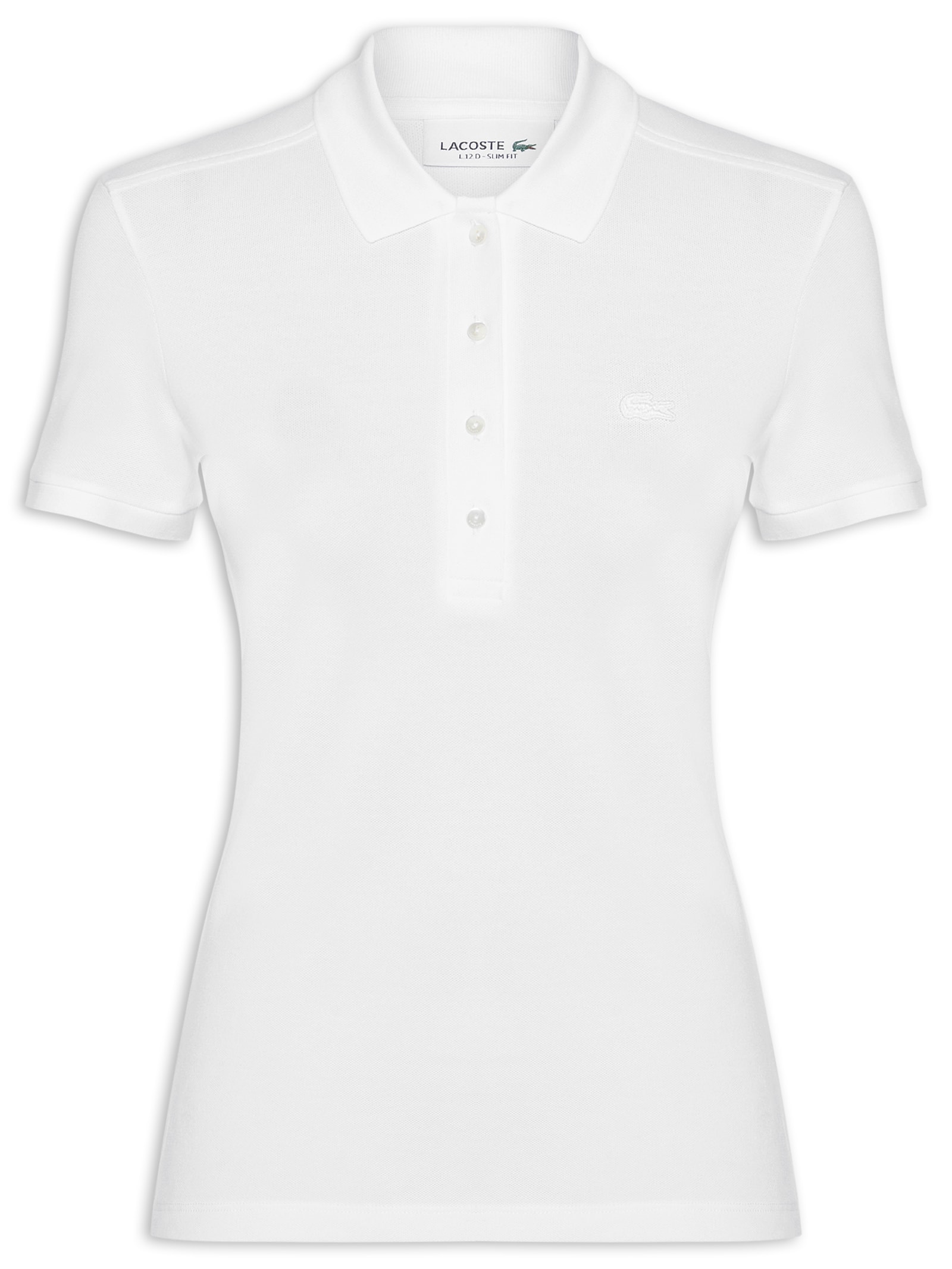 Polo Feminina Em Piquet Algodão Stretch Branco Lacoste