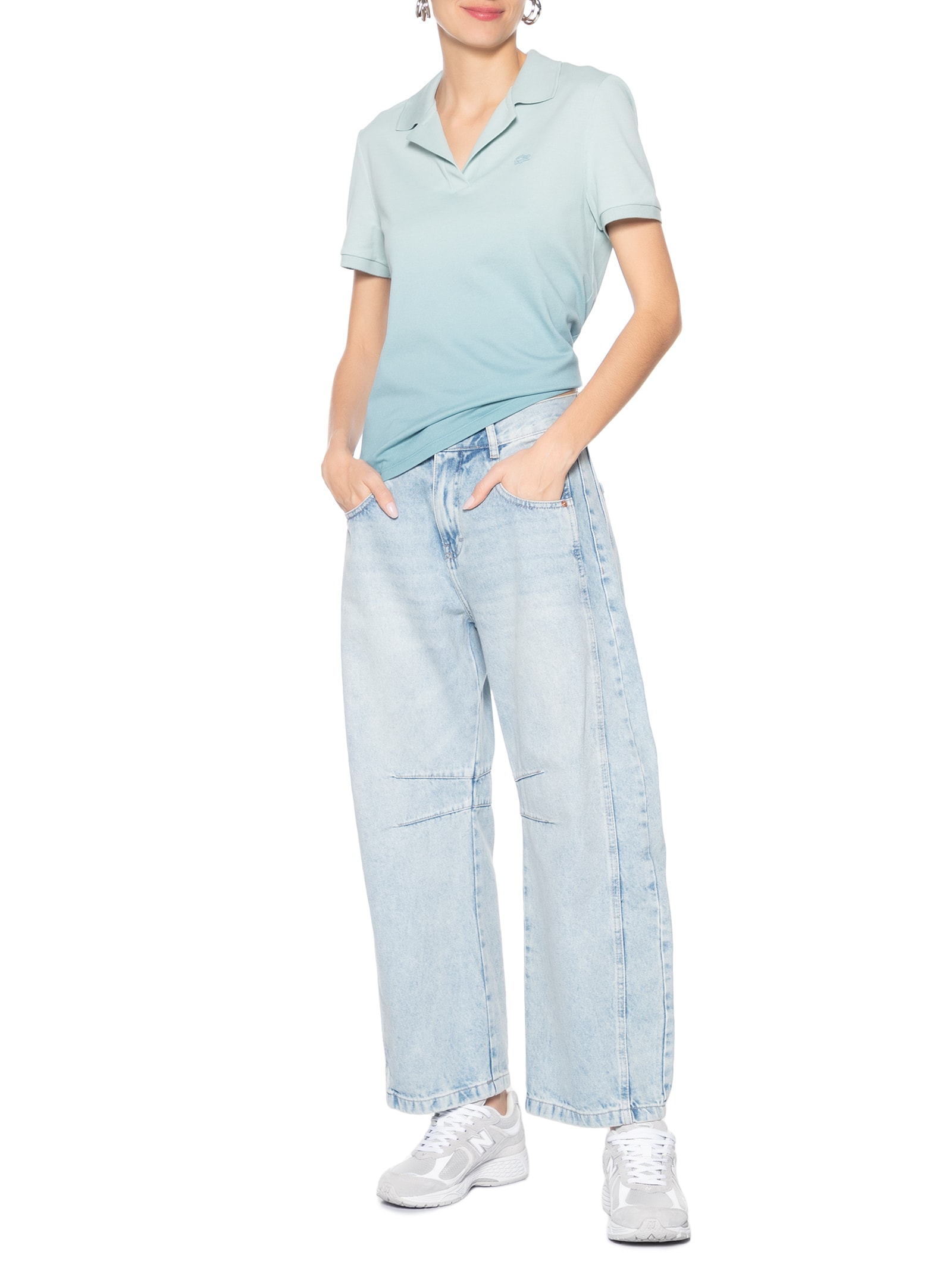 Polo Feminina Gradient Azul Lacoste