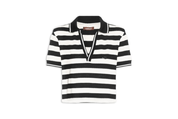 Polo Feminina Listrada - Preto