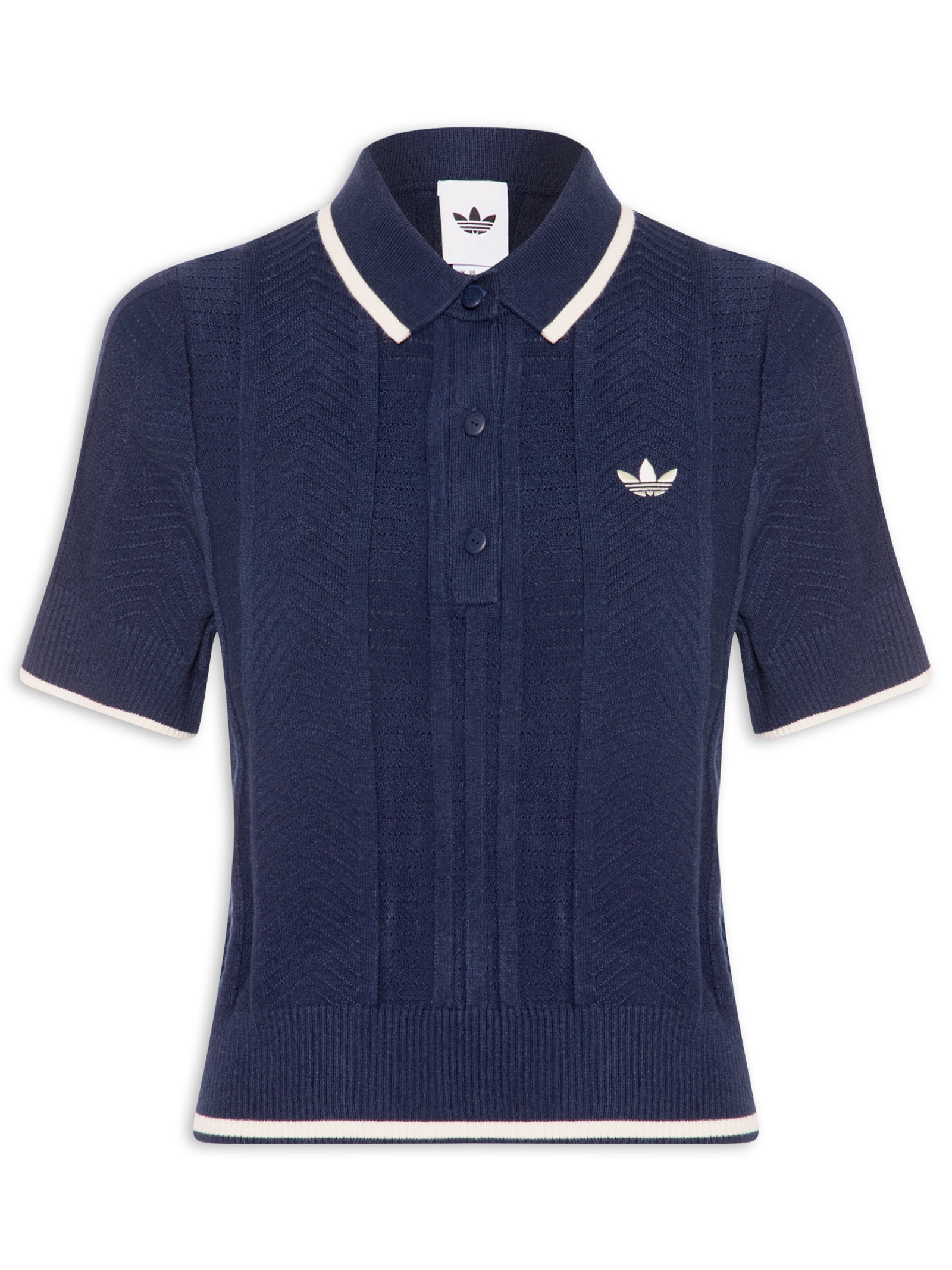 Polo Feminina Main Originals Azul Adidas Originals