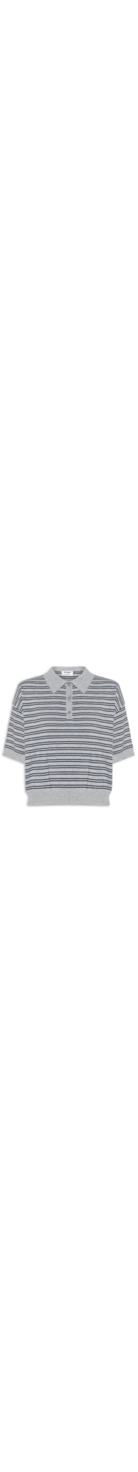 Polo Feminina Manga Curta Sara Ss Knit - Cinza