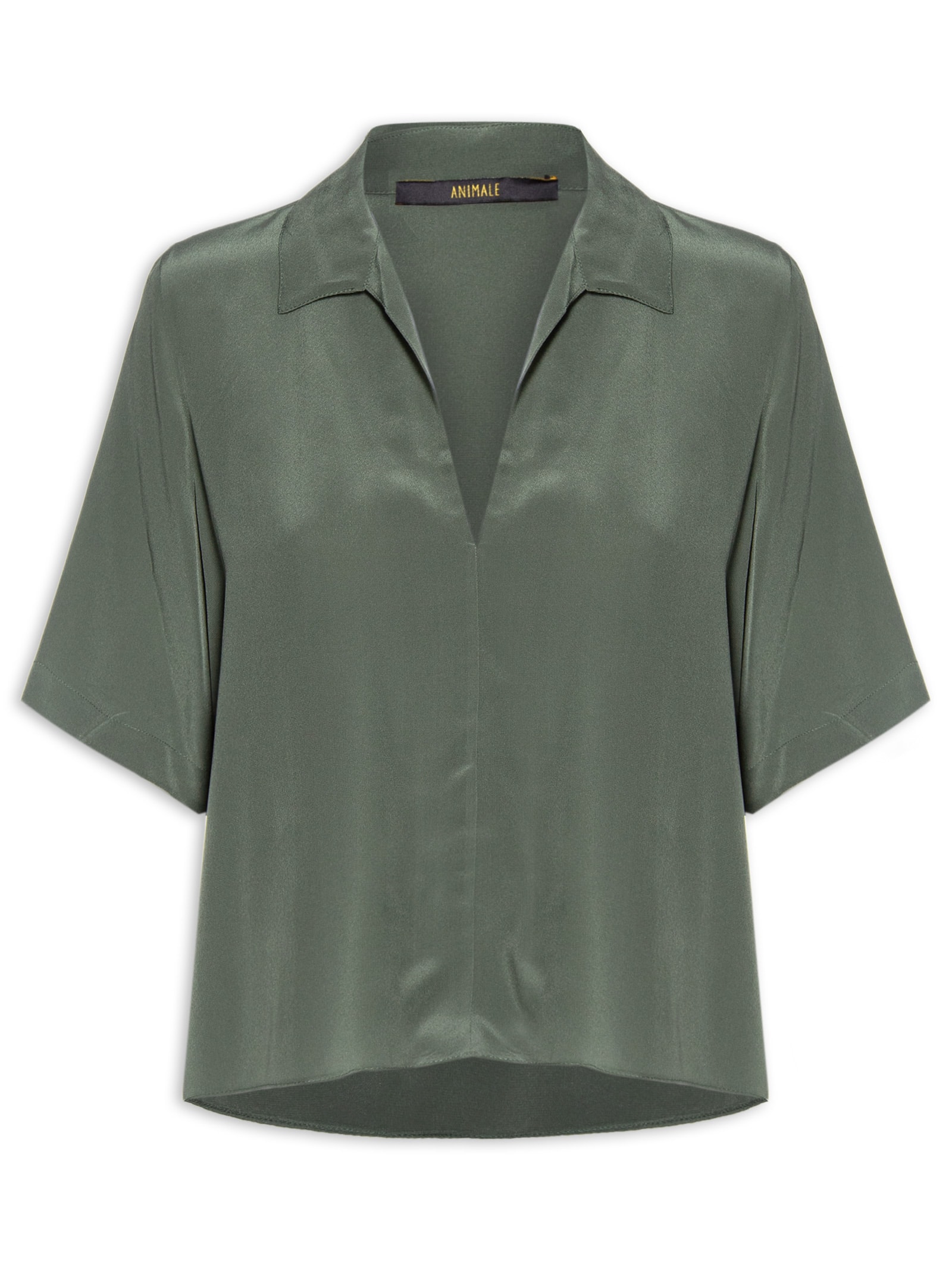 Polo Feminina Manga Curta Thyme Verde Animale
