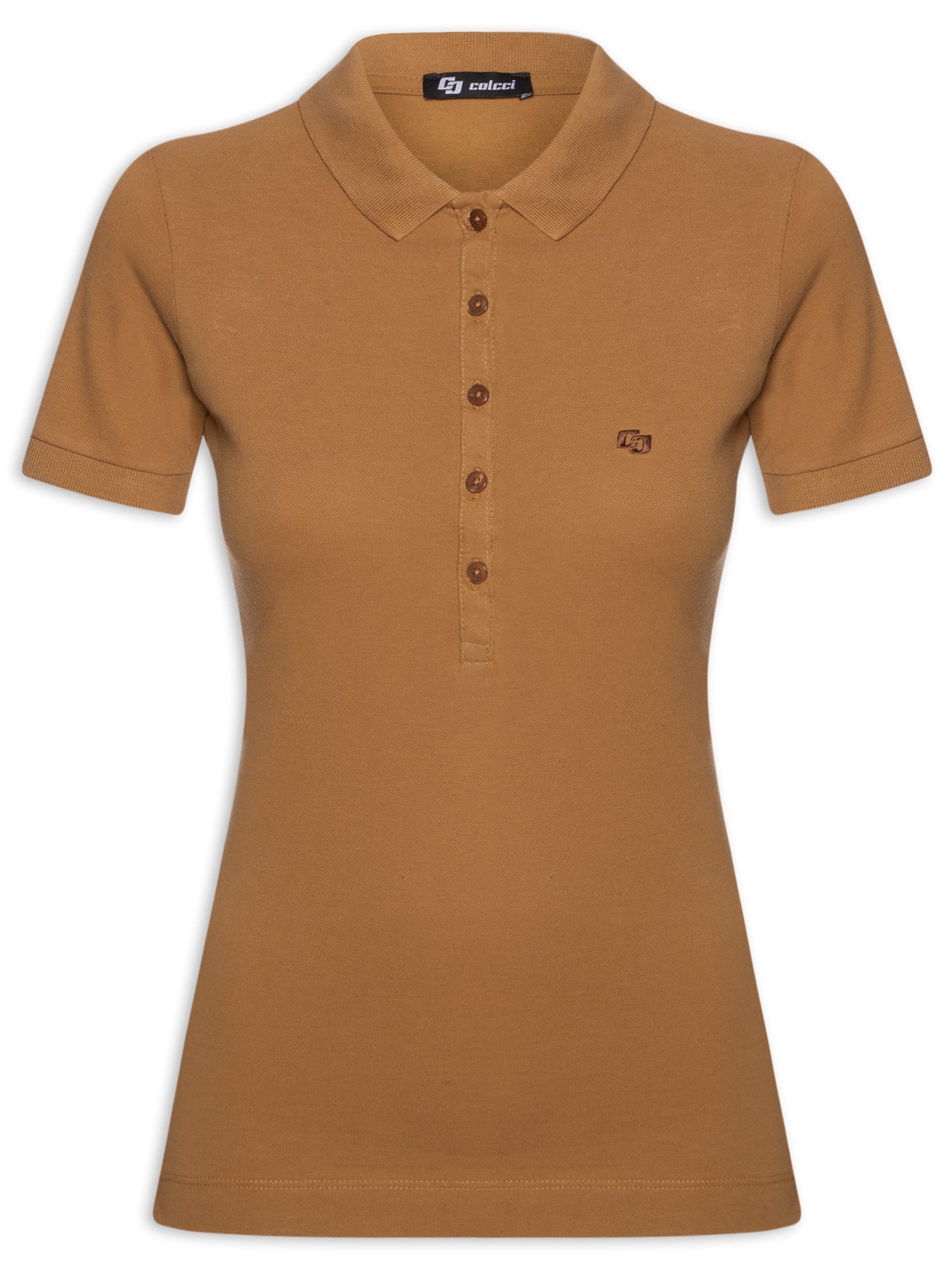 Polo Feminina Marrom Colcci